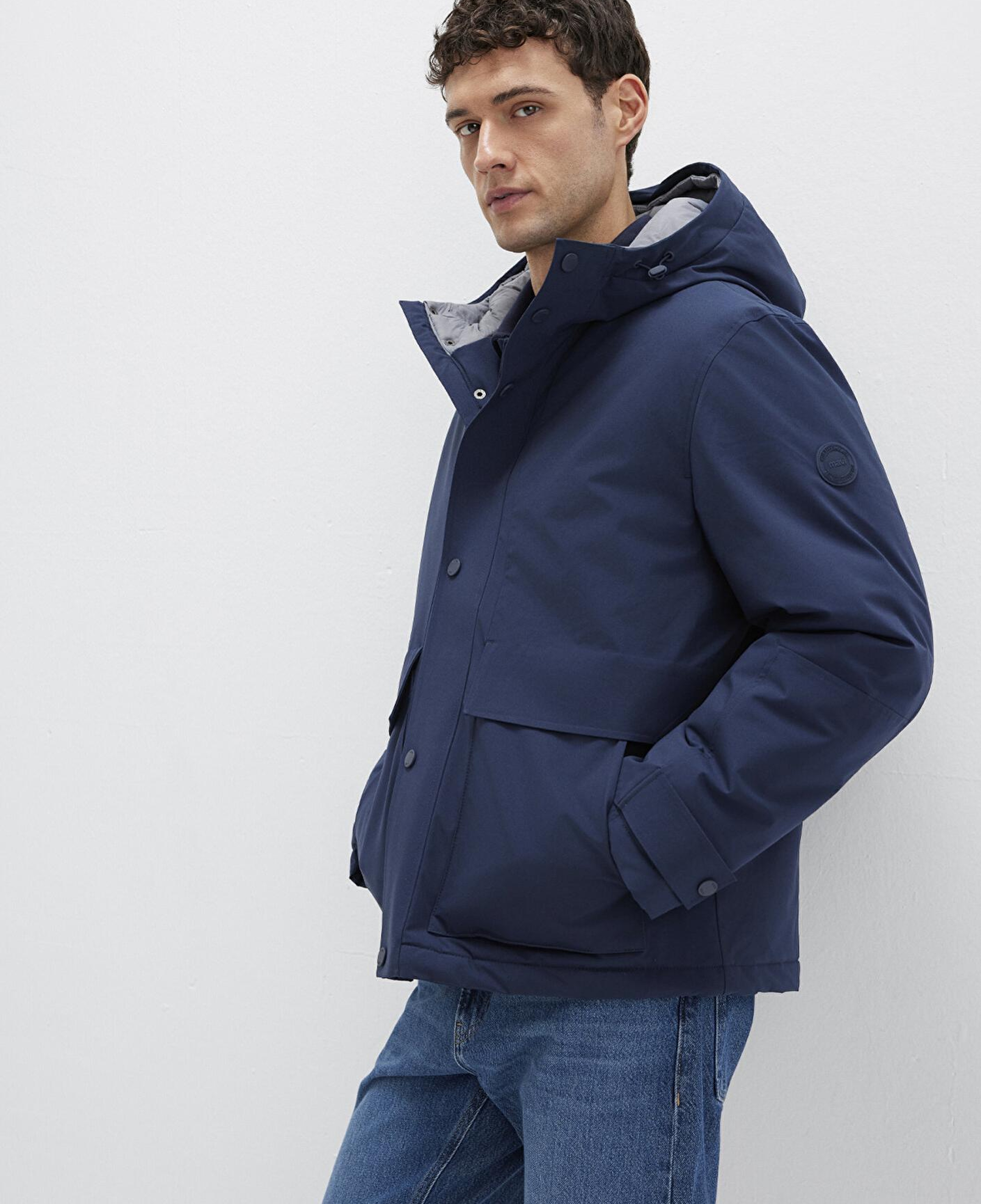 Mavi Kapüşonlu Lacivert Mont 0110667-80872