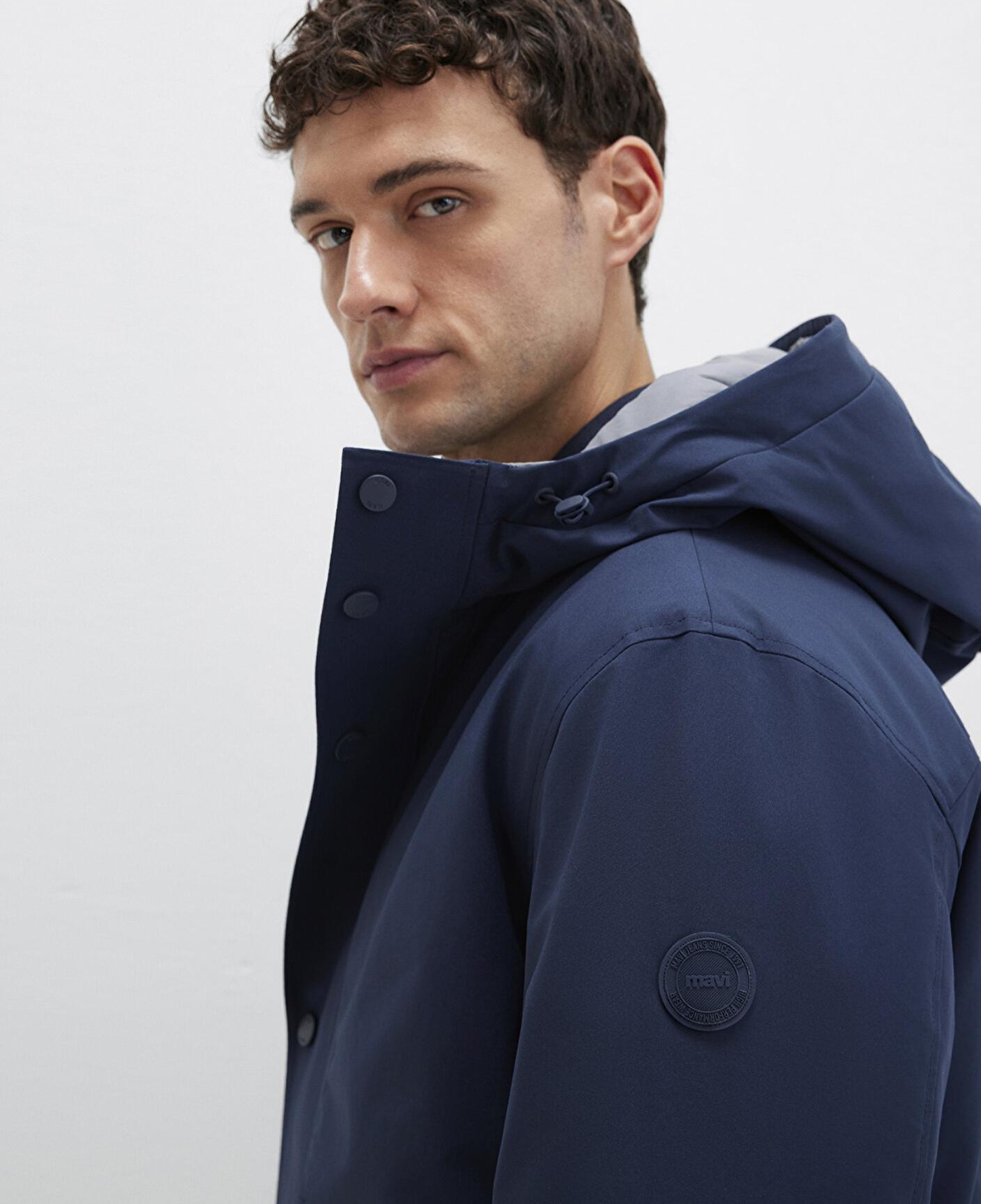 Mavi Kapüşonlu Lacivert Mont 0110667-80872