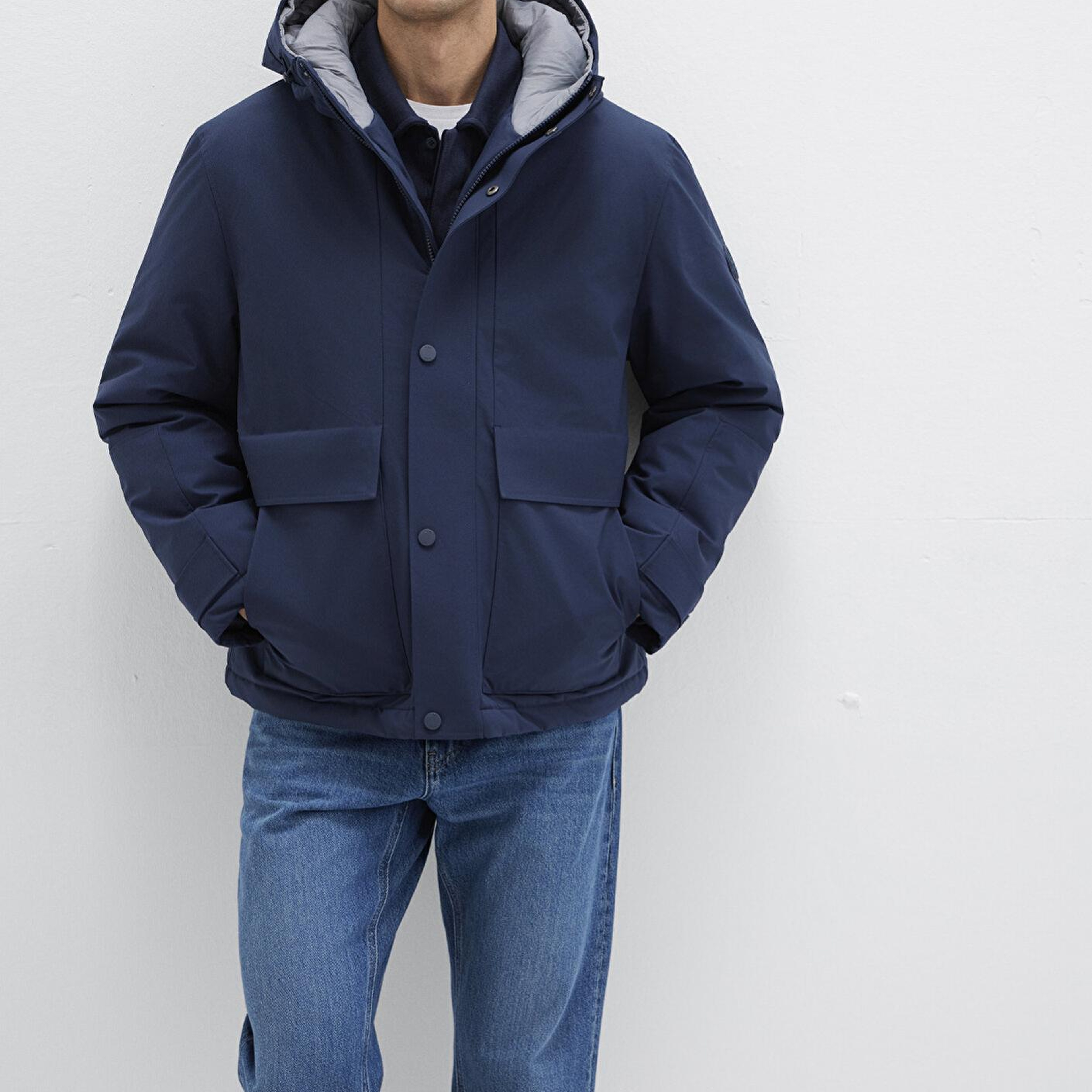 Mavi Kapüşonlu Lacivert Mont 0110667-80872