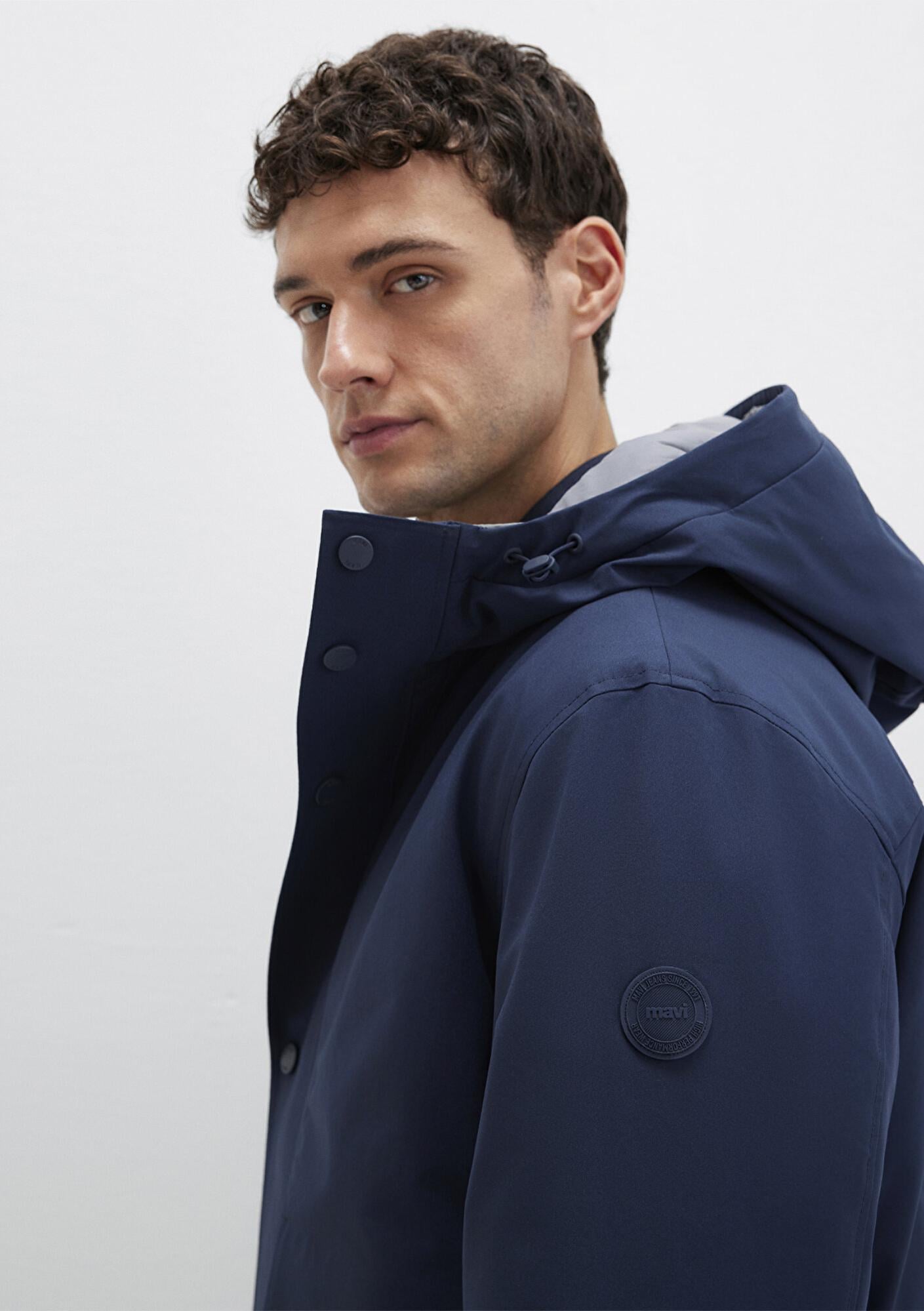 Mavi Kapüşonlu Lacivert Mont 0110667-80872