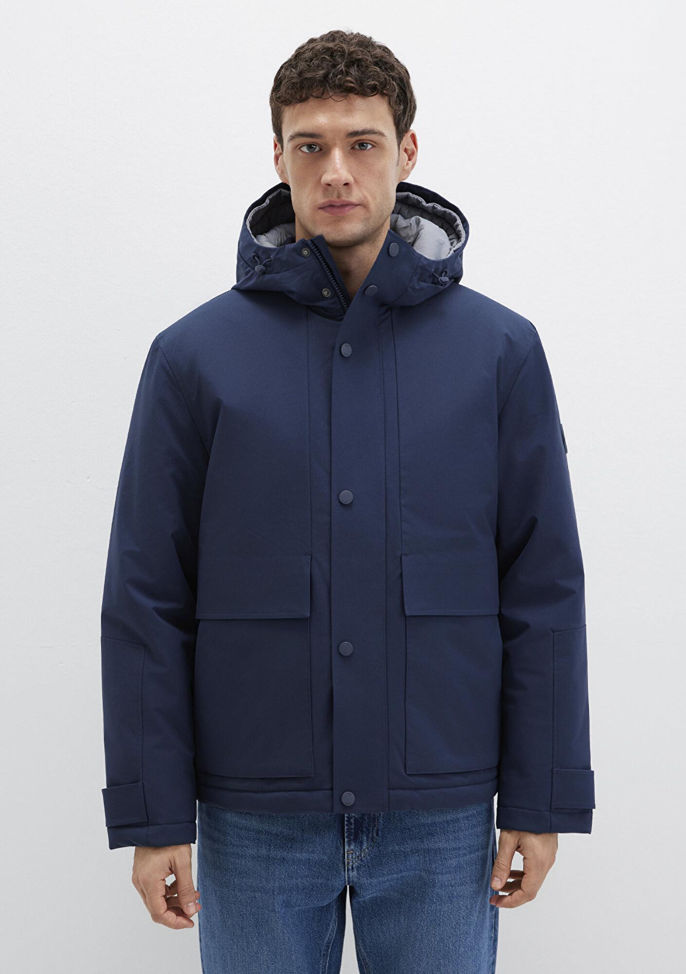 Mavi Kapüşonlu Lacivert Mont 0110667-80872