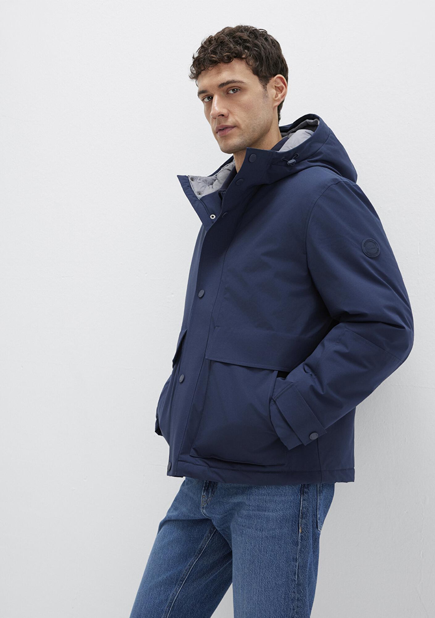 Mavi Kapüşonlu Lacivert Mont 0110667-80872