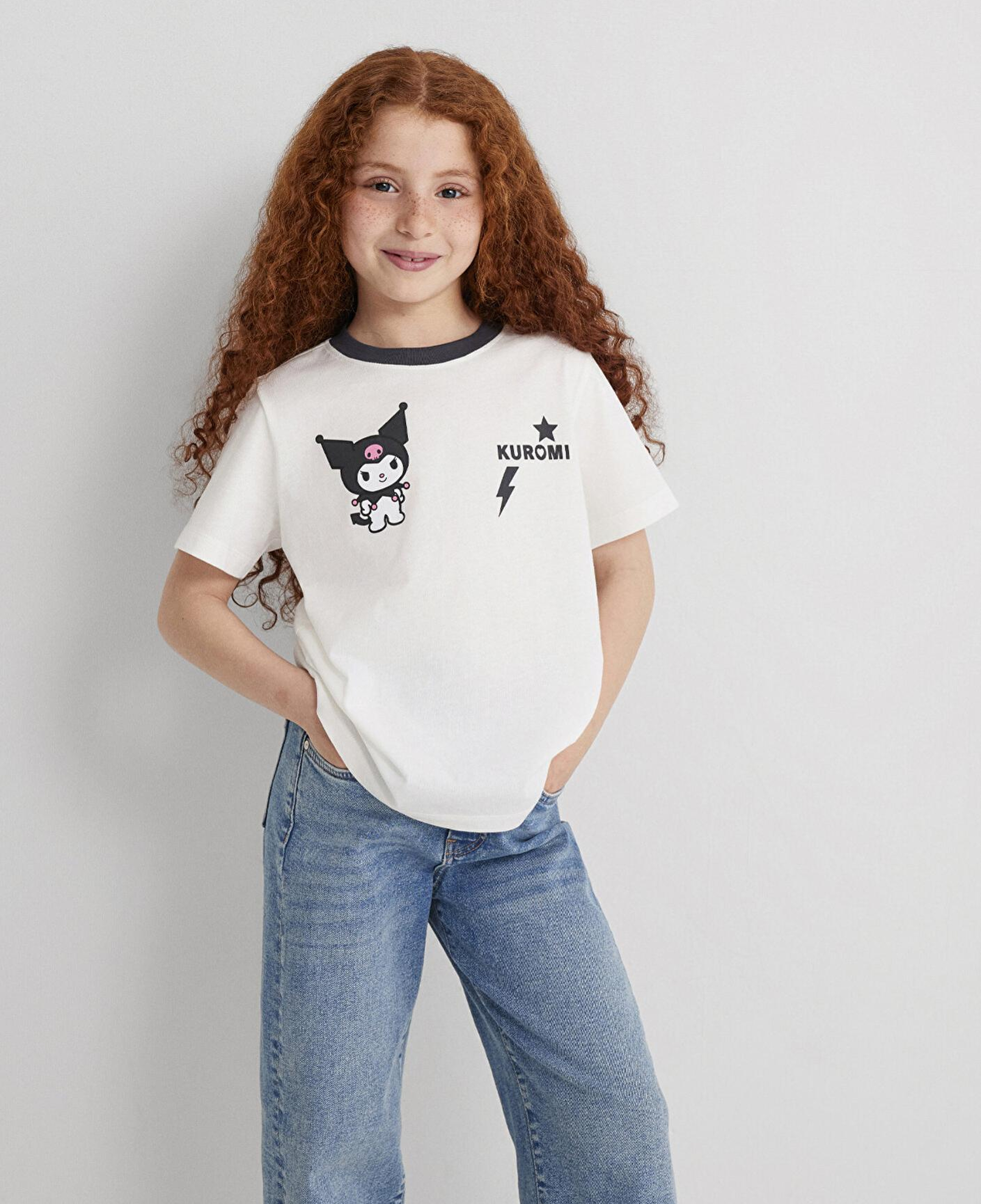 Mavi Kuromi Baskılı Ekru Tişört Regular Fit / Normal Kesim 7610378-70057