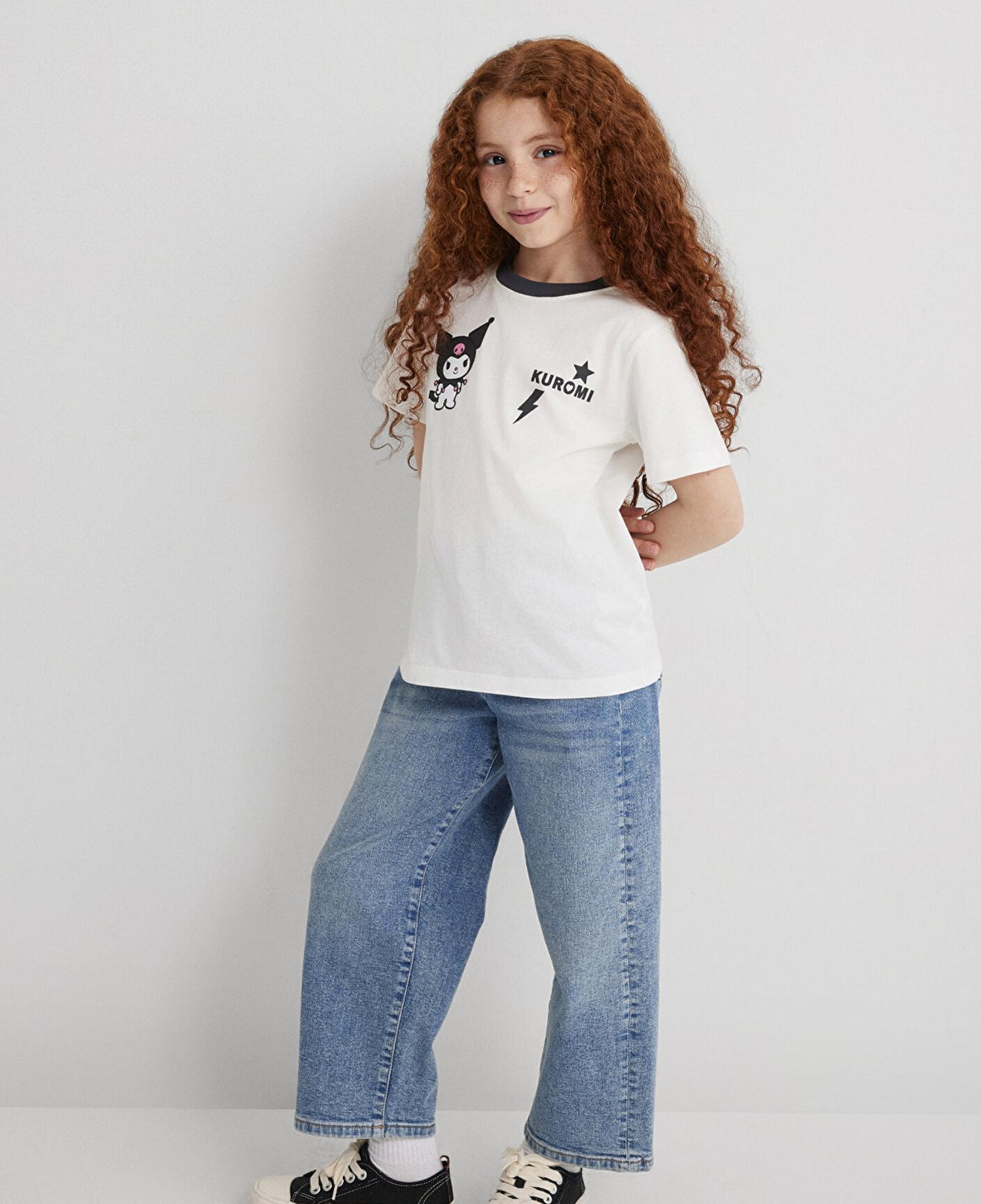 Mavi Kuromi Baskılı Ekru Tişört Regular Fit / Normal Kesim 7610378-70057