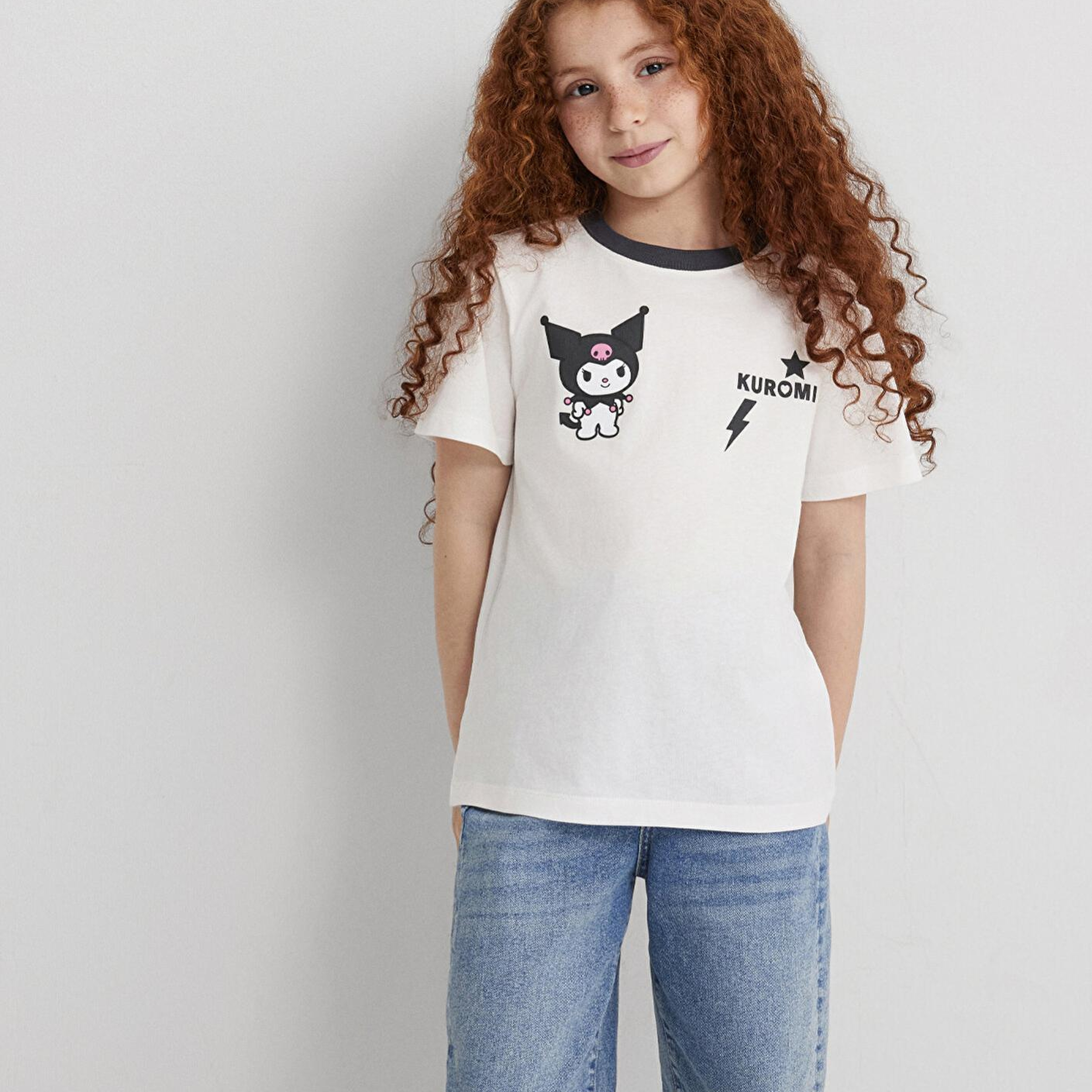 Mavi Kuromi Baskılı Ekru Tişört Regular Fit / Normal Kesim 7610378-70057