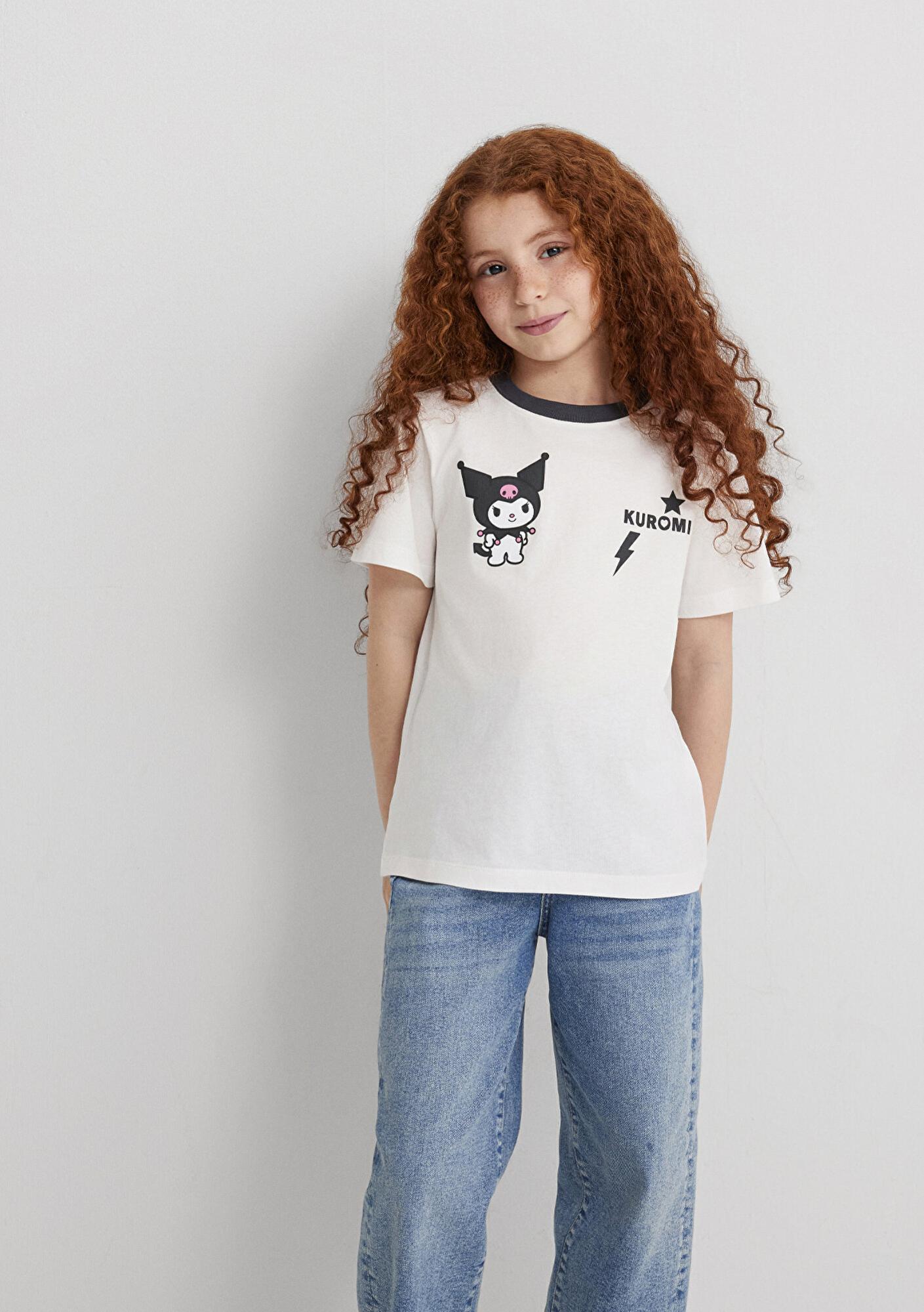 Mavi Kuromi Baskılı Ekru Tişört Regular Fit / Normal Kesim 7610378-70057