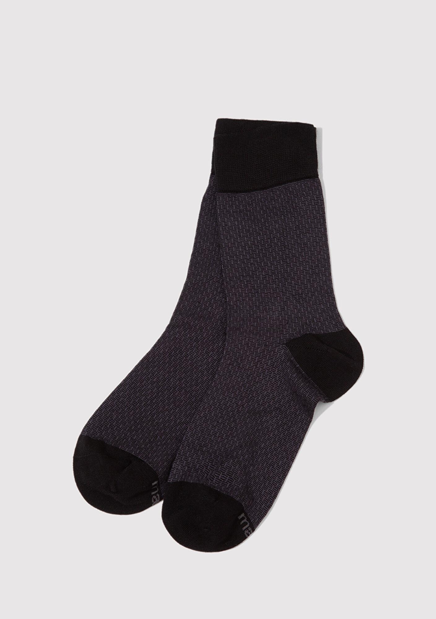 Mavi Siyah Soket Çorap 0911907-900