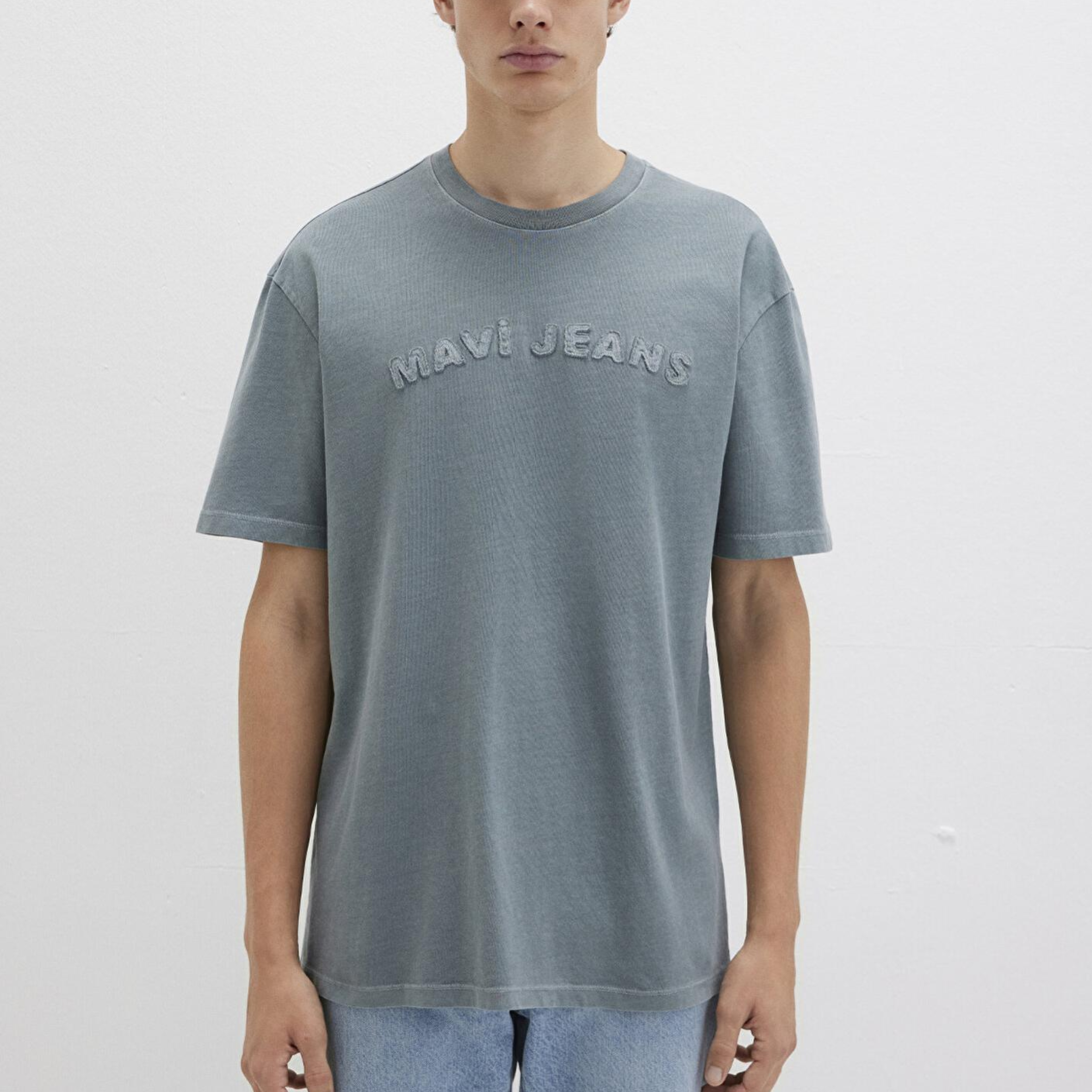 Mavi Mavi Jeans Baskılı Yeşil Tişört Loose Fit / Bol Rahat Kesim 0612953-90960