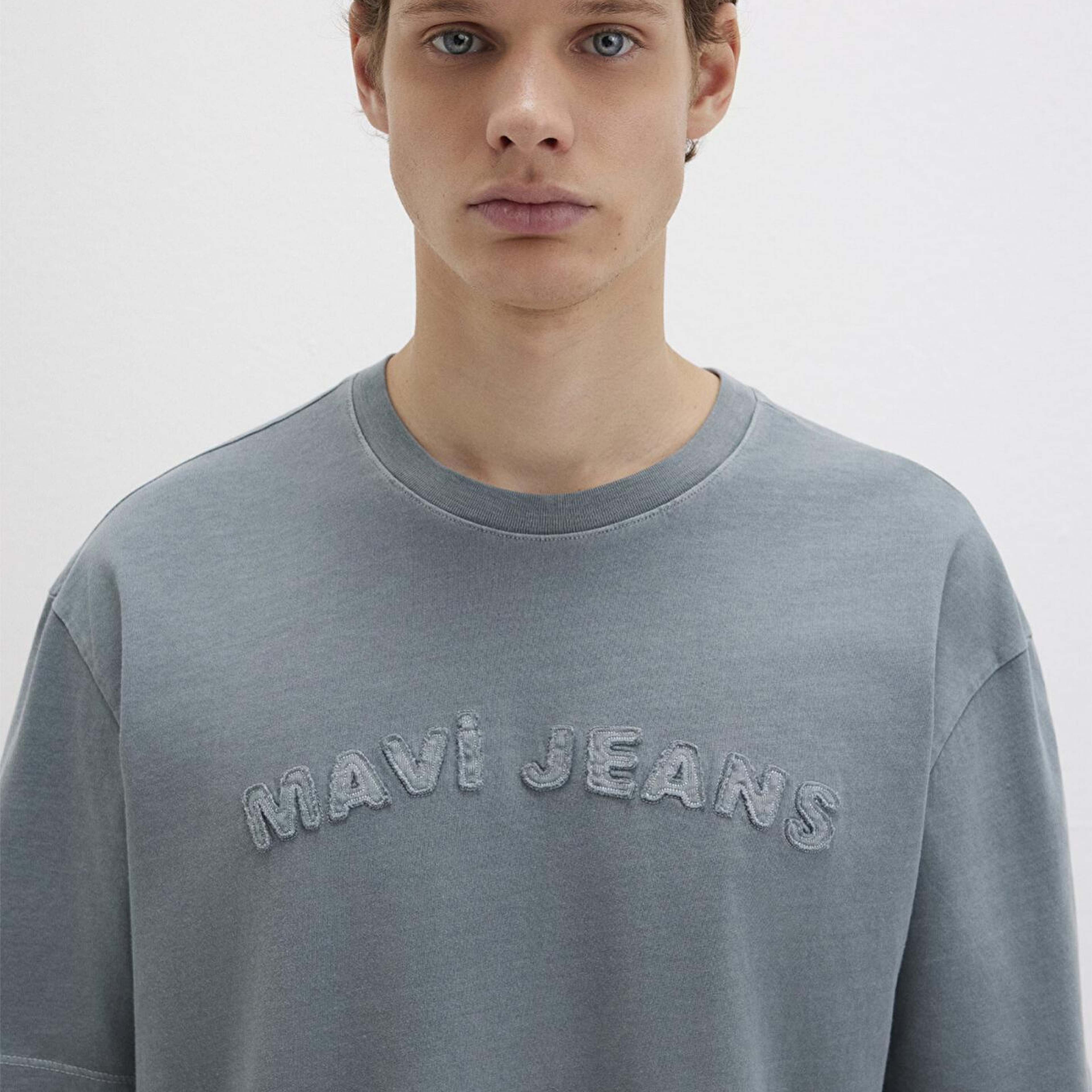 Mavi Mavi Jeans Baskılı Yeşil Tişört Loose Fit / Bol Rahat Kesim 0612953-90960