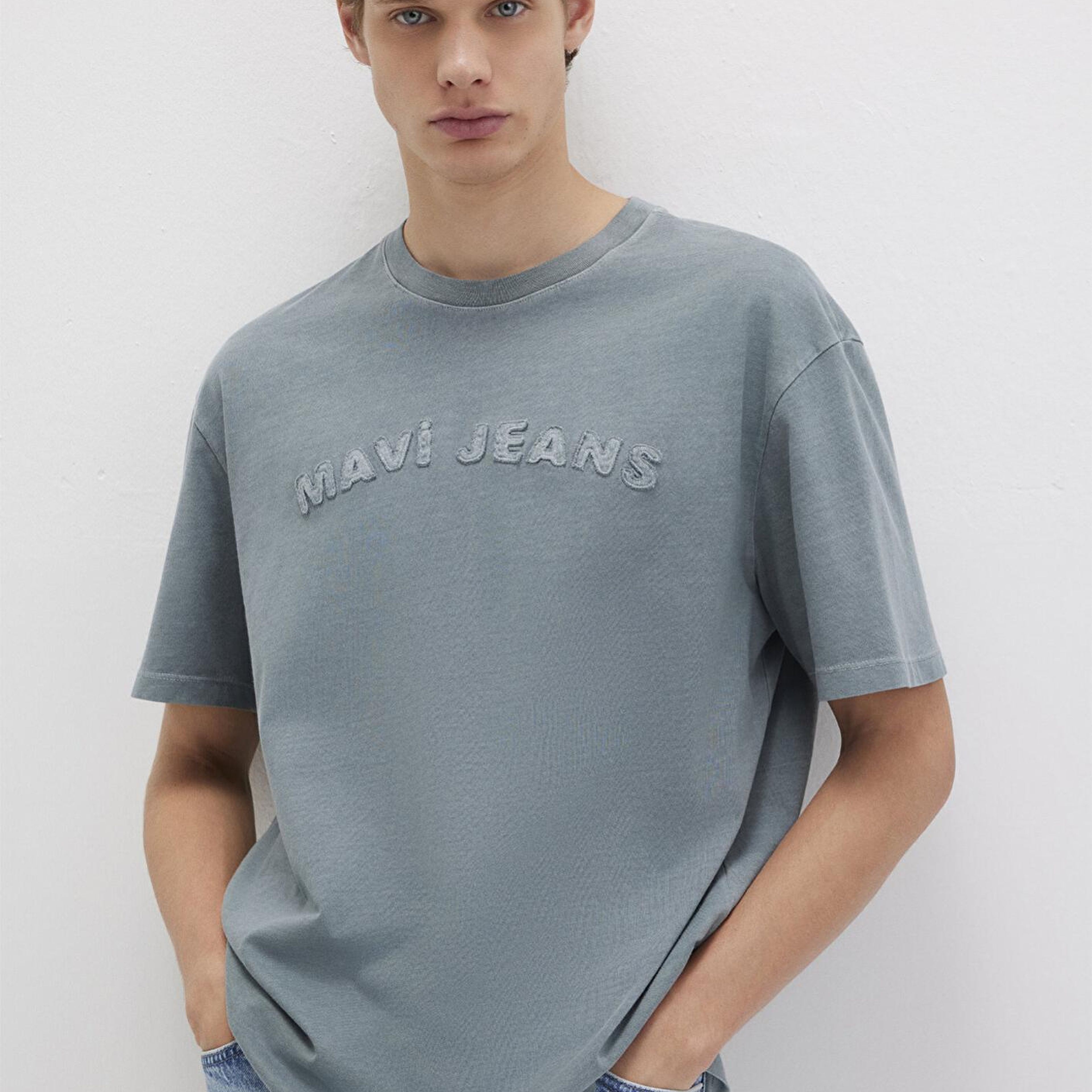 Mavi Mavi Jeans Baskılı Yeşil Tişört Loose Fit / Bol Rahat Kesim 0612953-90960