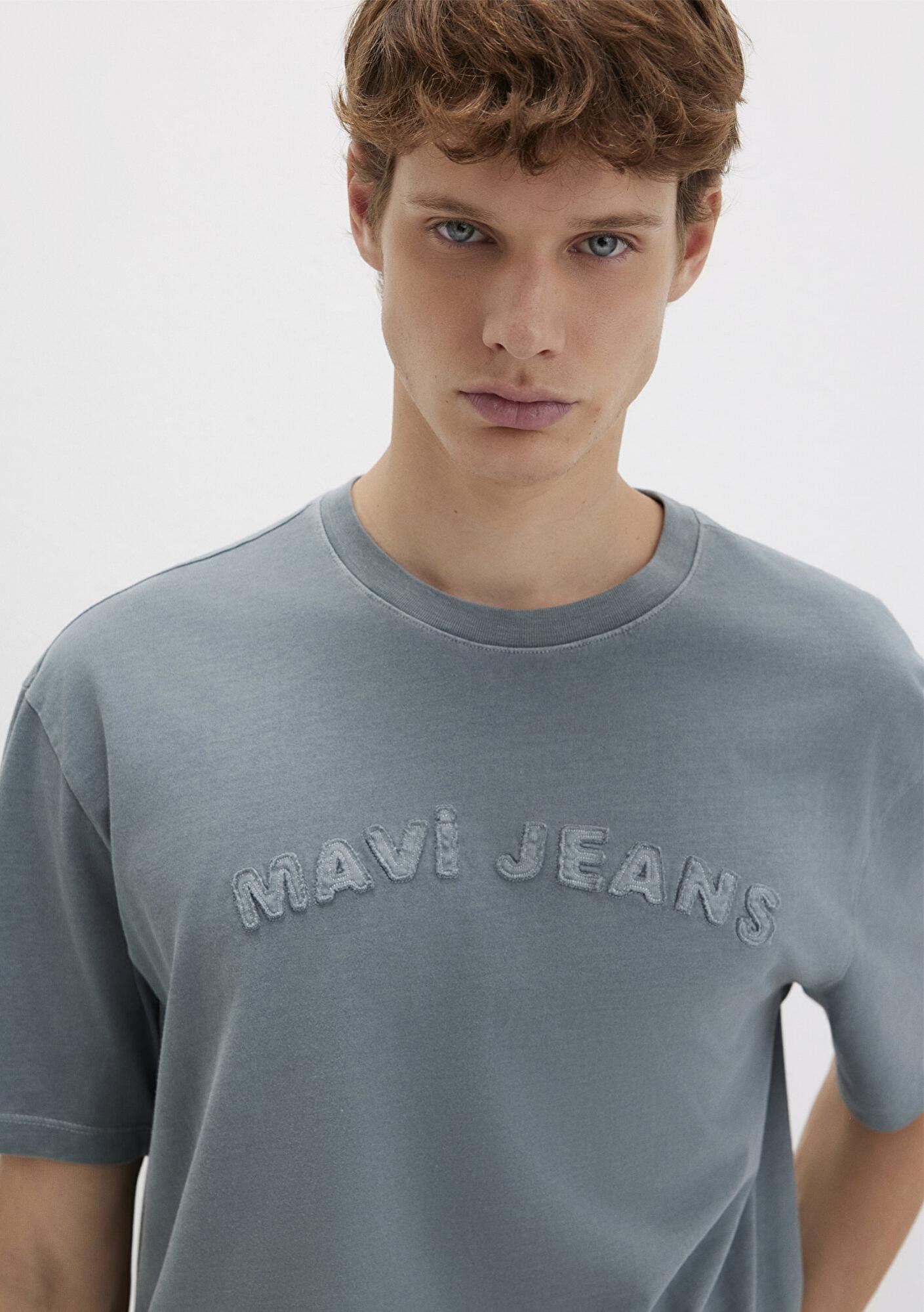 Mavi Mavi Jeans Baskılı Yeşil Tişört Loose Fit / Bol Rahat Kesim 0612953-90960