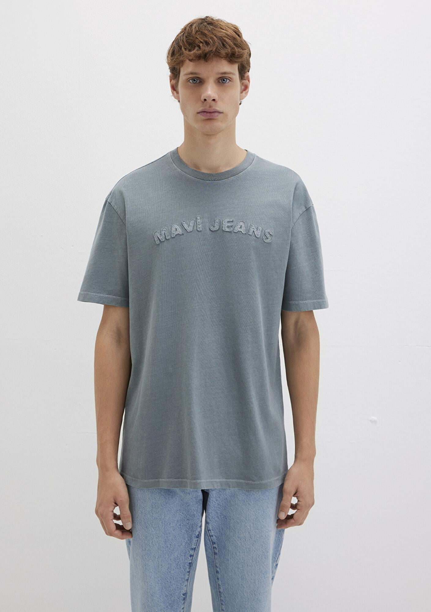 Mavi Mavi Jeans Baskılı Yeşil Tişört Loose Fit / Bol Rahat Kesim 0612953-90960
