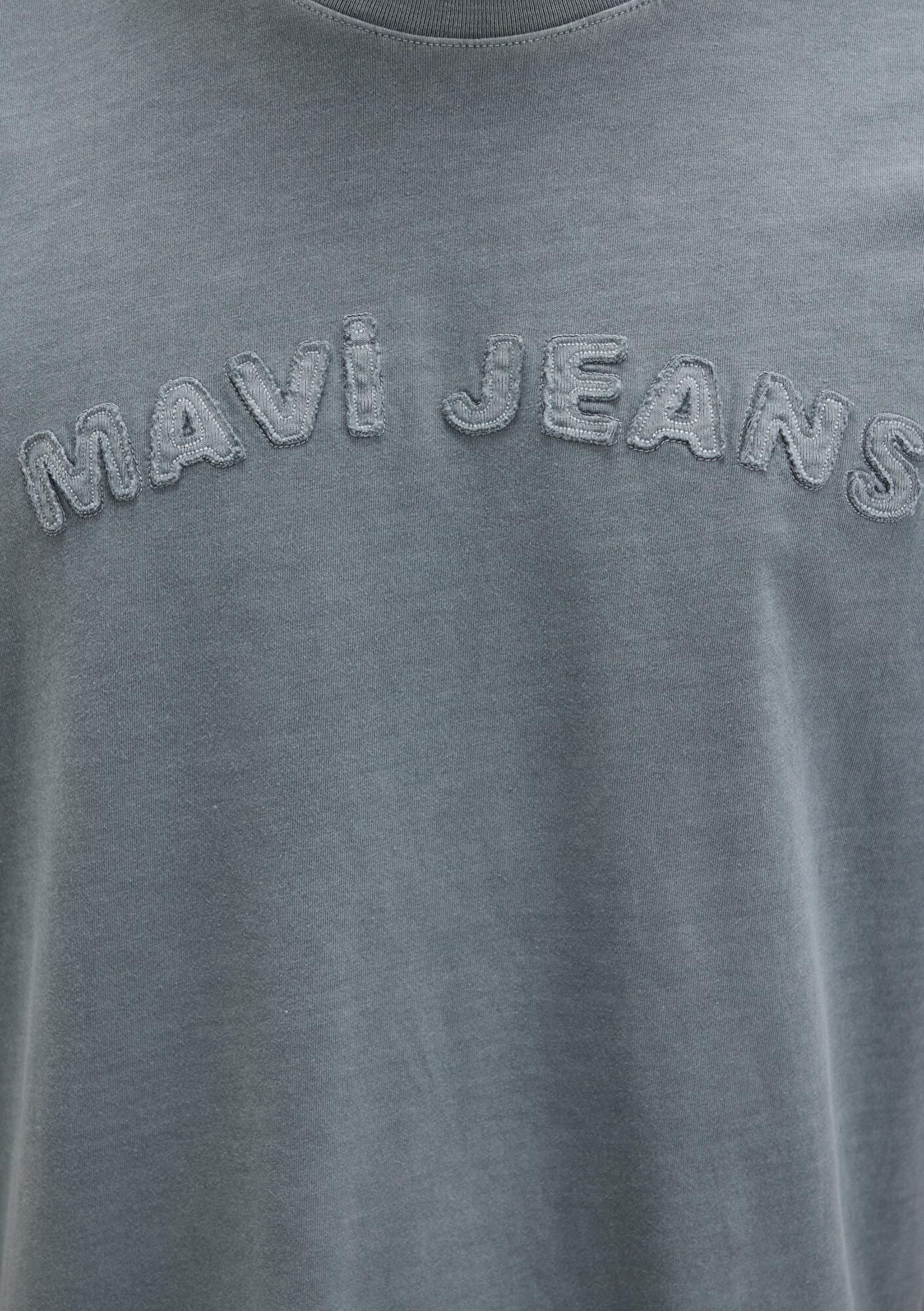 Mavi Mavi Jeans Baskılı Yeşil Tişört Loose Fit / Bol Rahat Kesim 0612953-90960