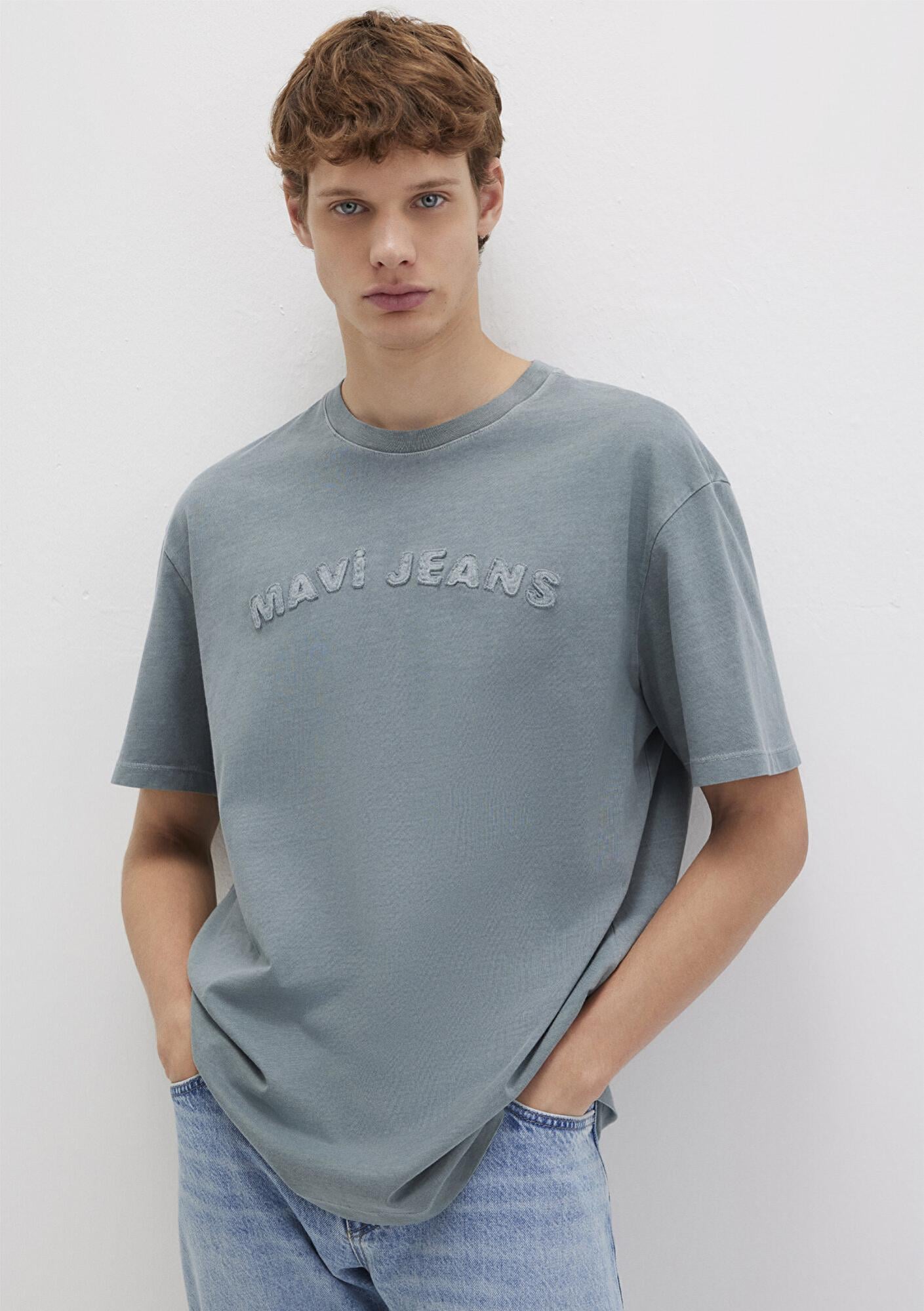 Mavi Mavi Jeans Baskılı Yeşil Tişört Loose Fit / Bol Rahat Kesim 0612953-90960