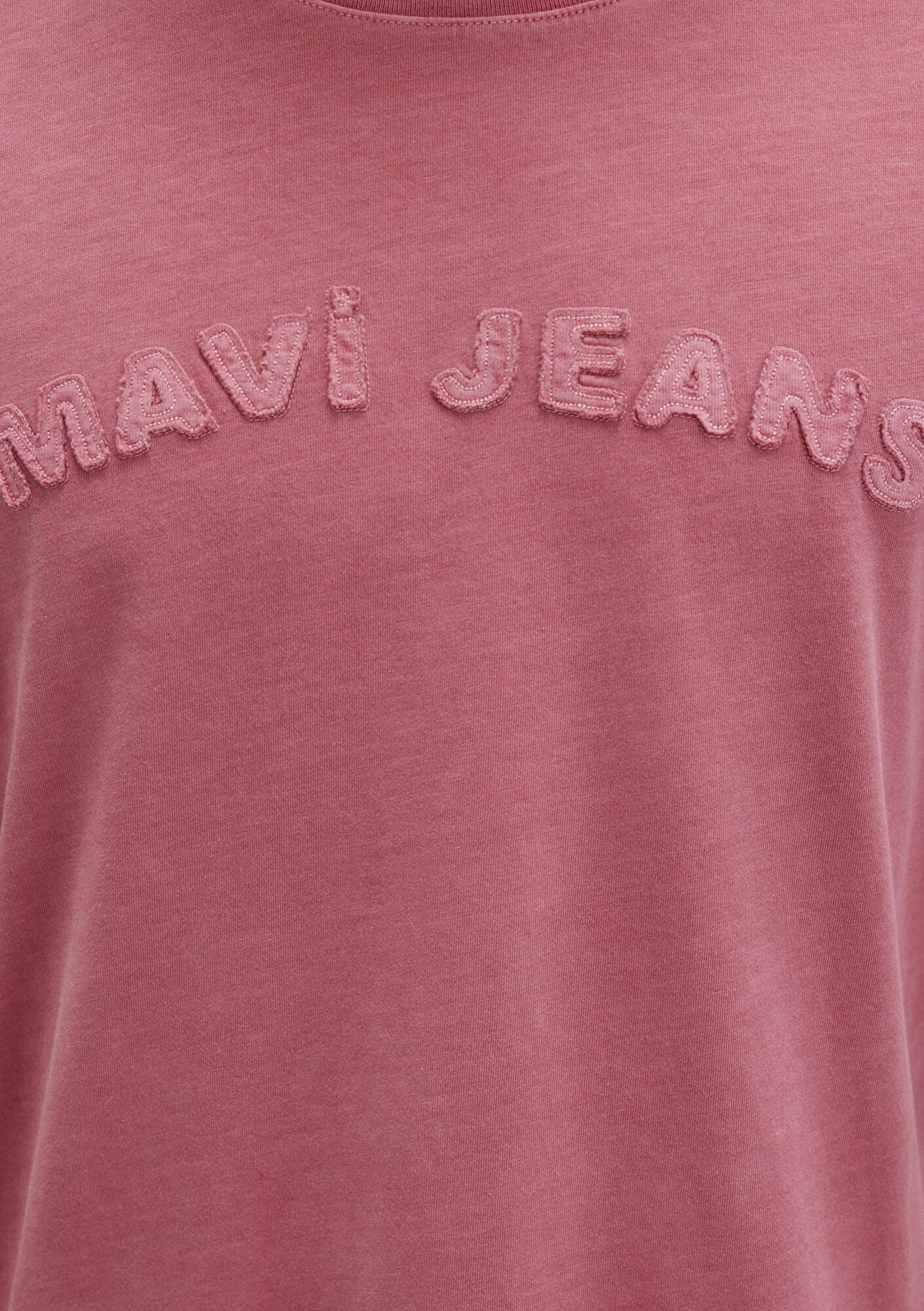 Mavi Mavi Jeans Baskılı Pembe Tişört Loose Fit / Bol Rahat Kesim 0612953-71079