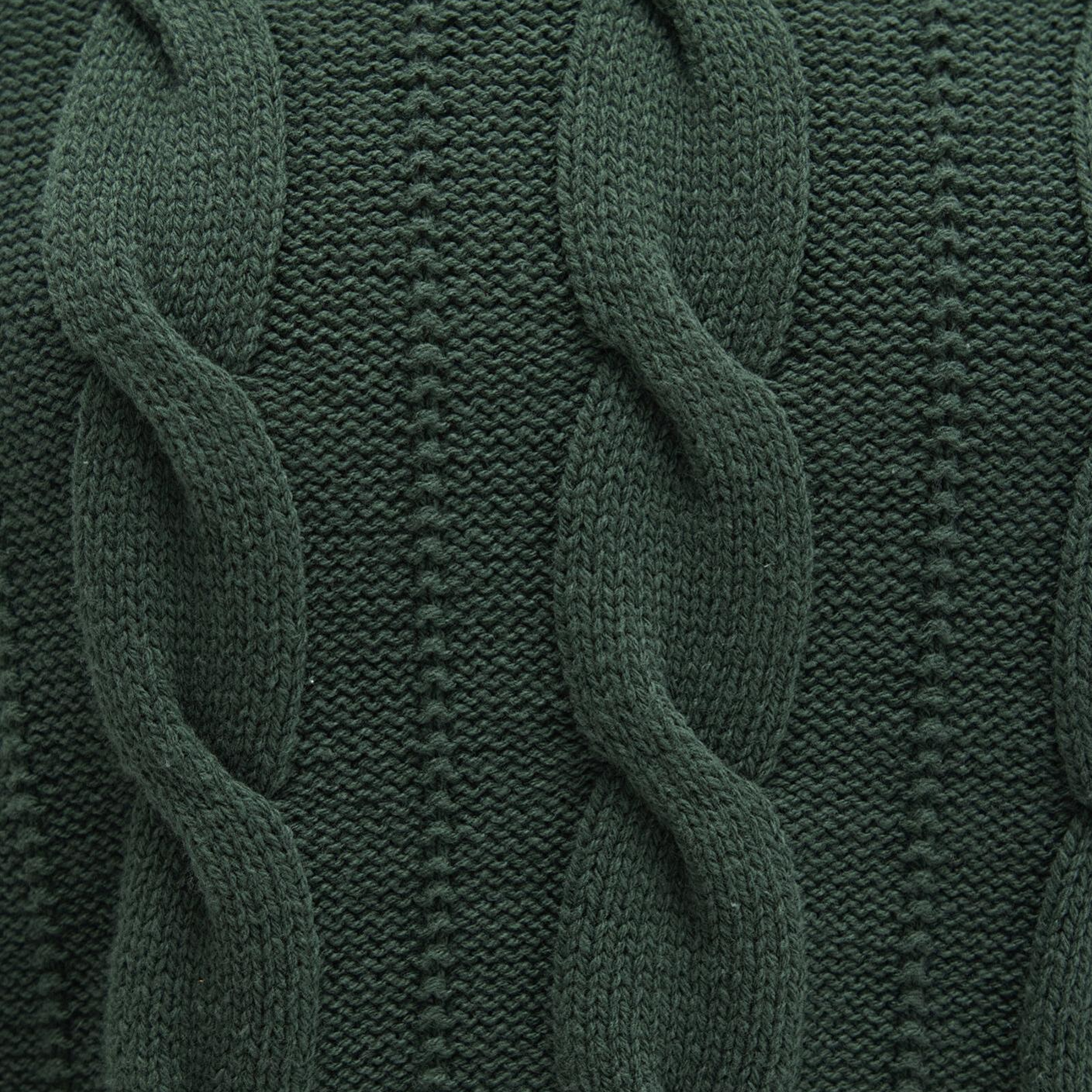 Mavi Bisiklet Yaka Yeşil Kazak Crop / Kısa Kesim 1710477-71894