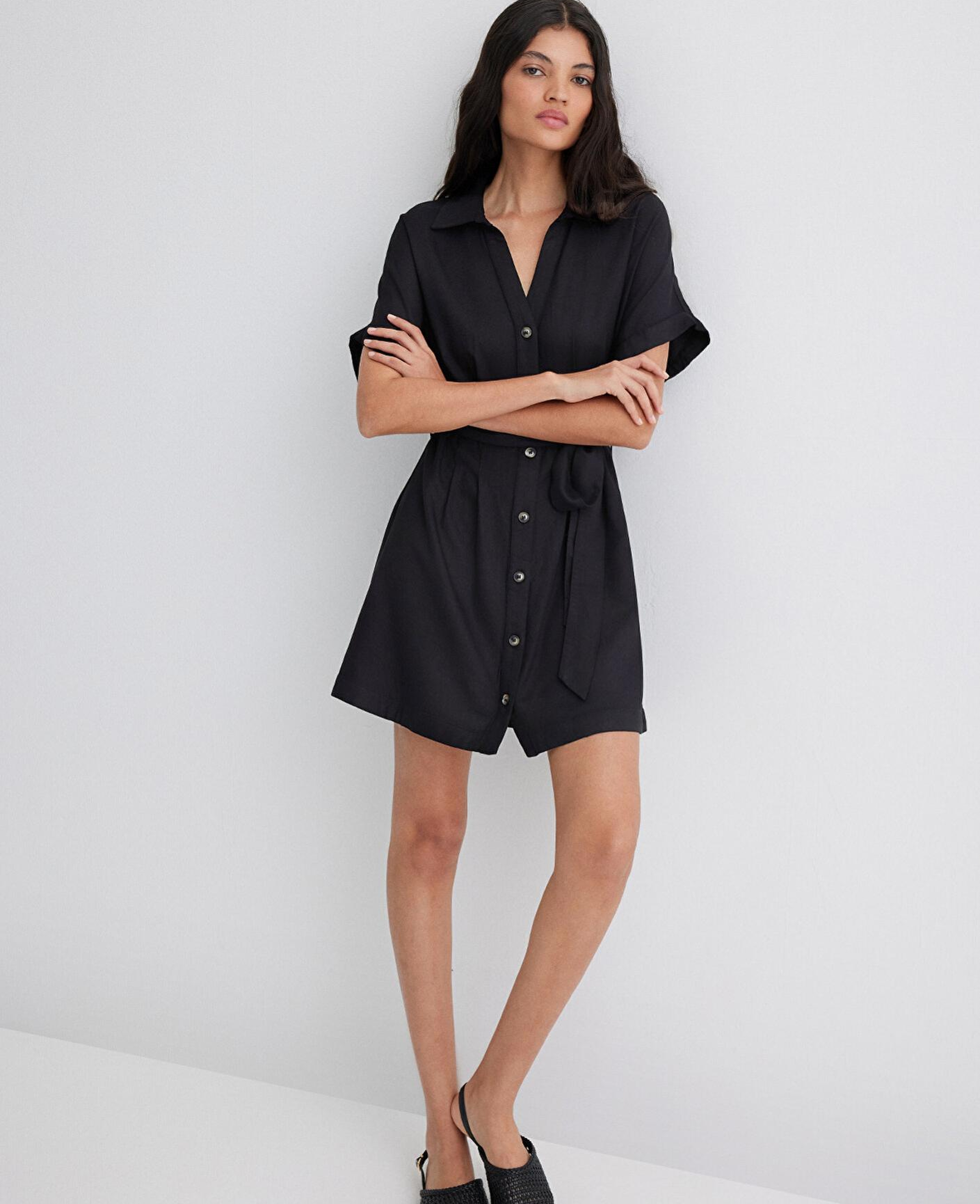 Mavi Siyah Elbise 1310743-900