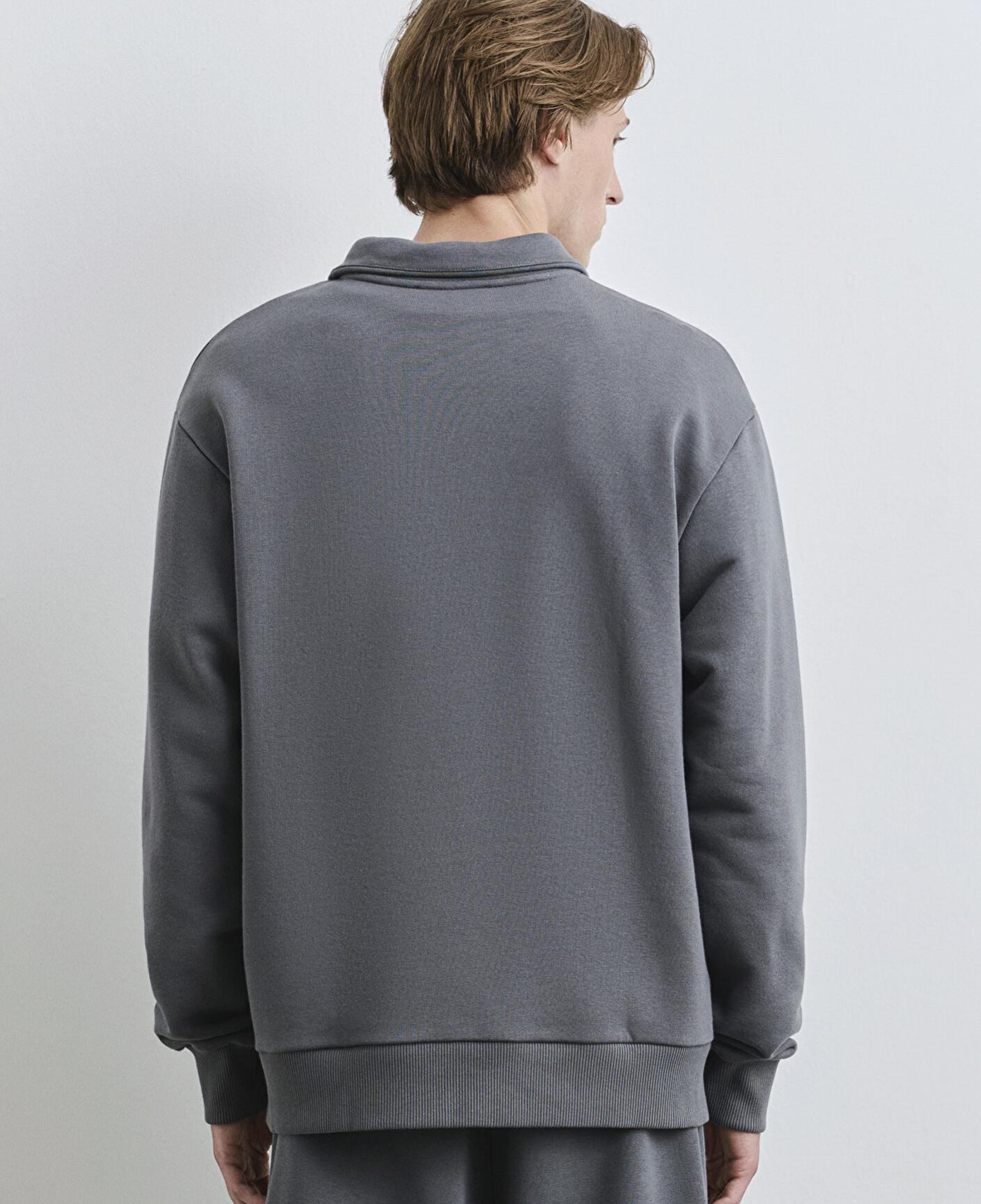 Mavi Mavi Logo Yarı Fermuarlı Gri Sweatshirt 0S10465-80776