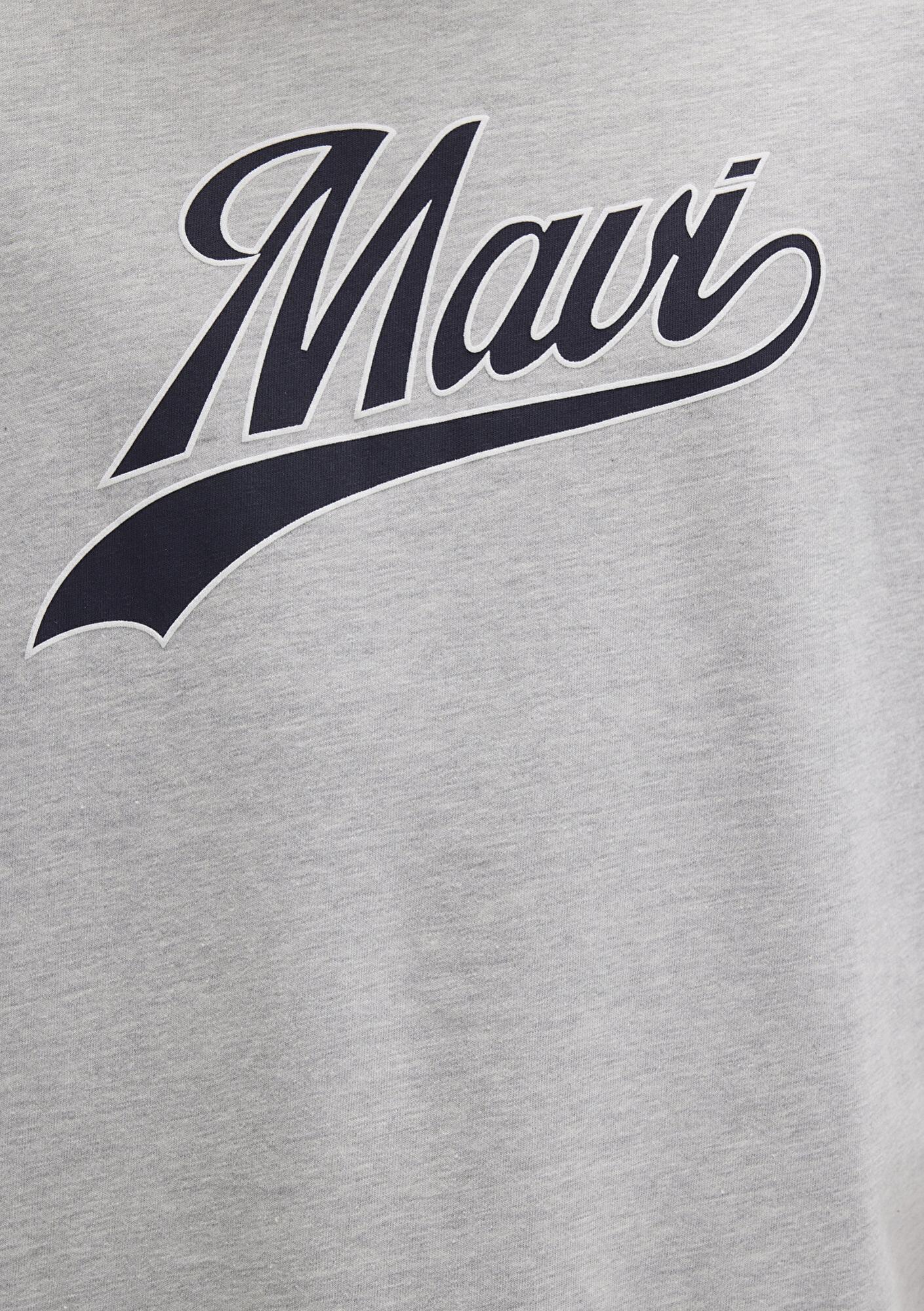Mavi Mavi Logo Baskılı Gri Tişört Loose Fit / Bol Rahat Kesim 0613023-80018