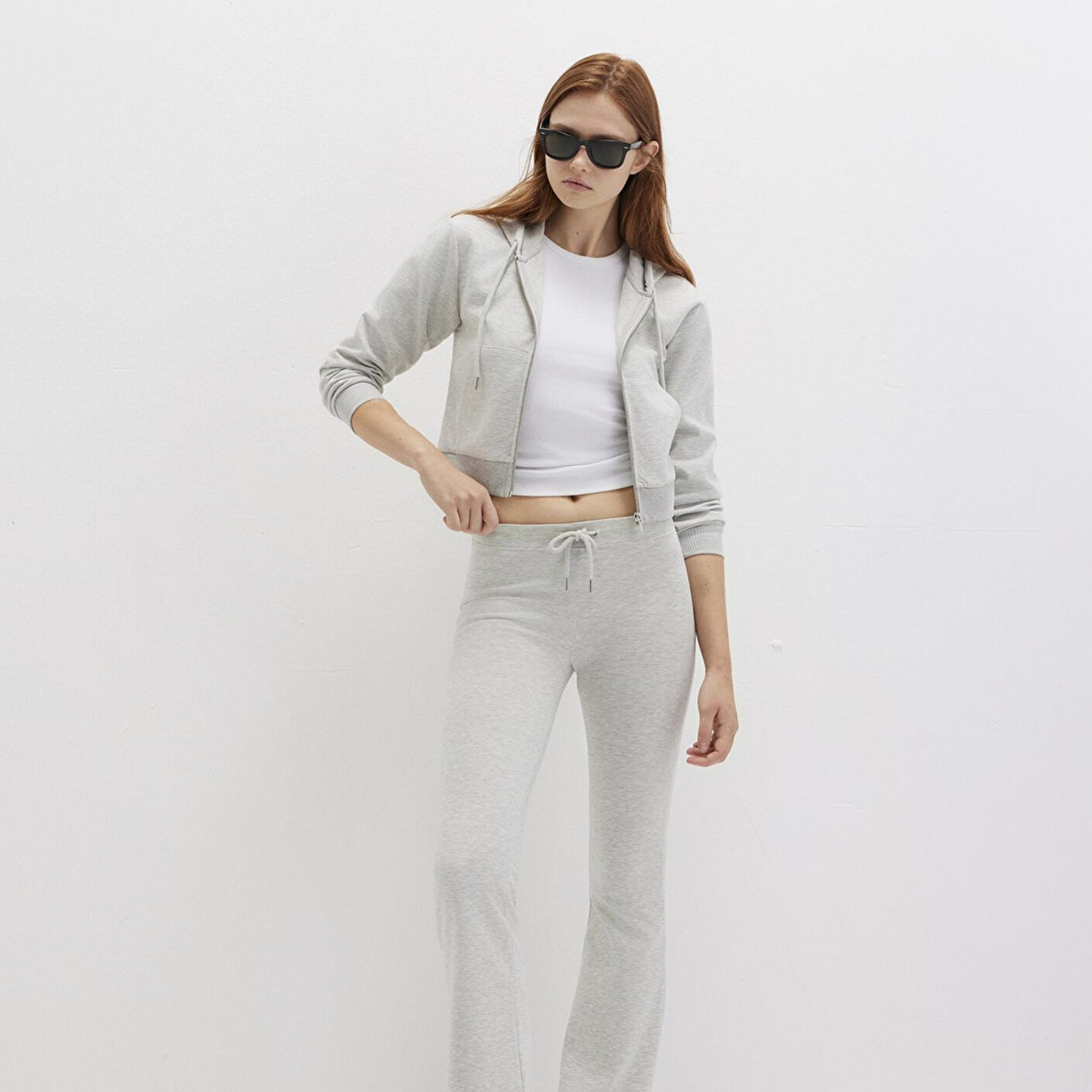 Mavi İspanyol Paça Gri İnterlok Eşofman Altı 1011077-88467