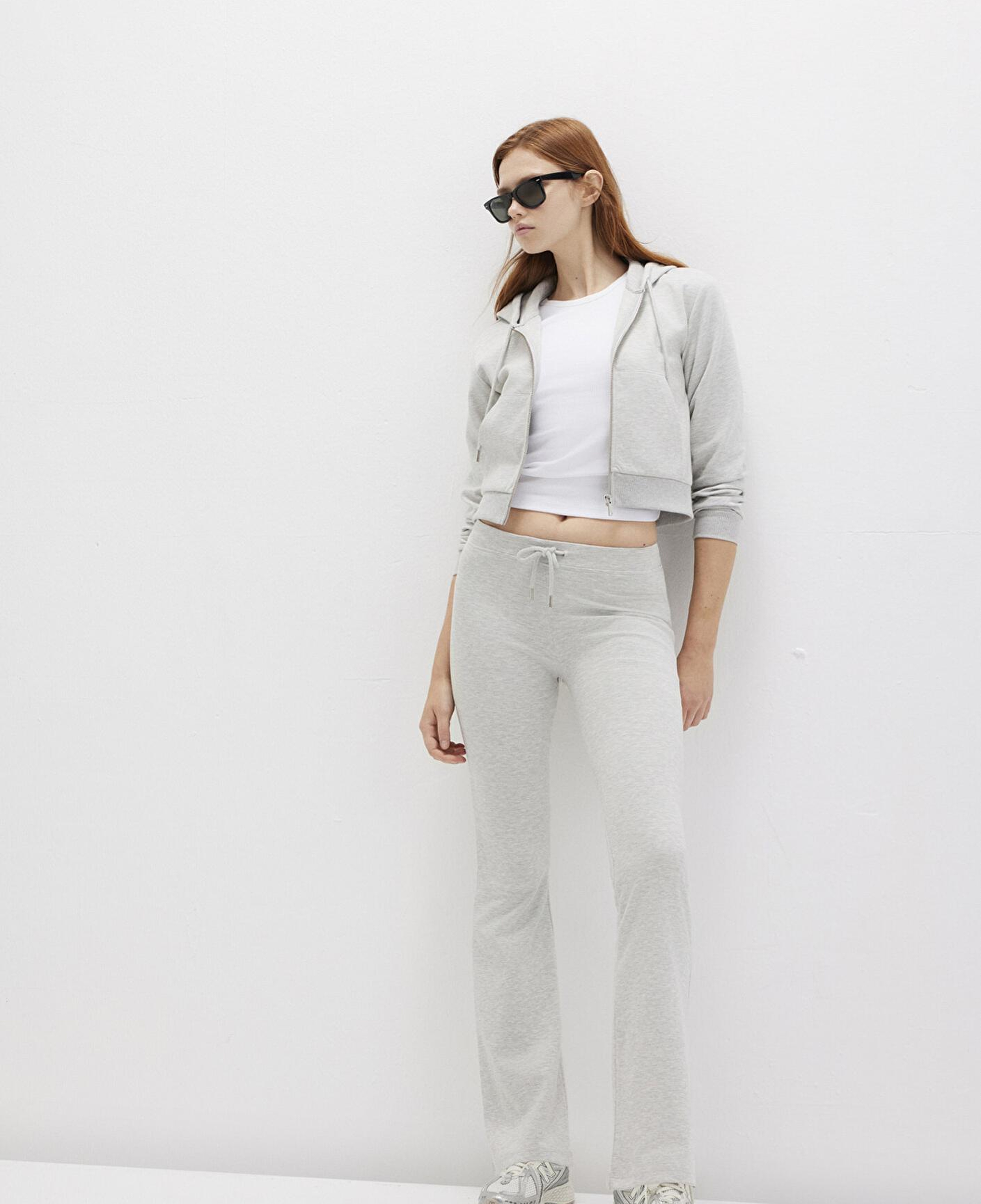 Mavi İspanyol Paça Gri İnterlok Eşofman Altı 1011077-88467