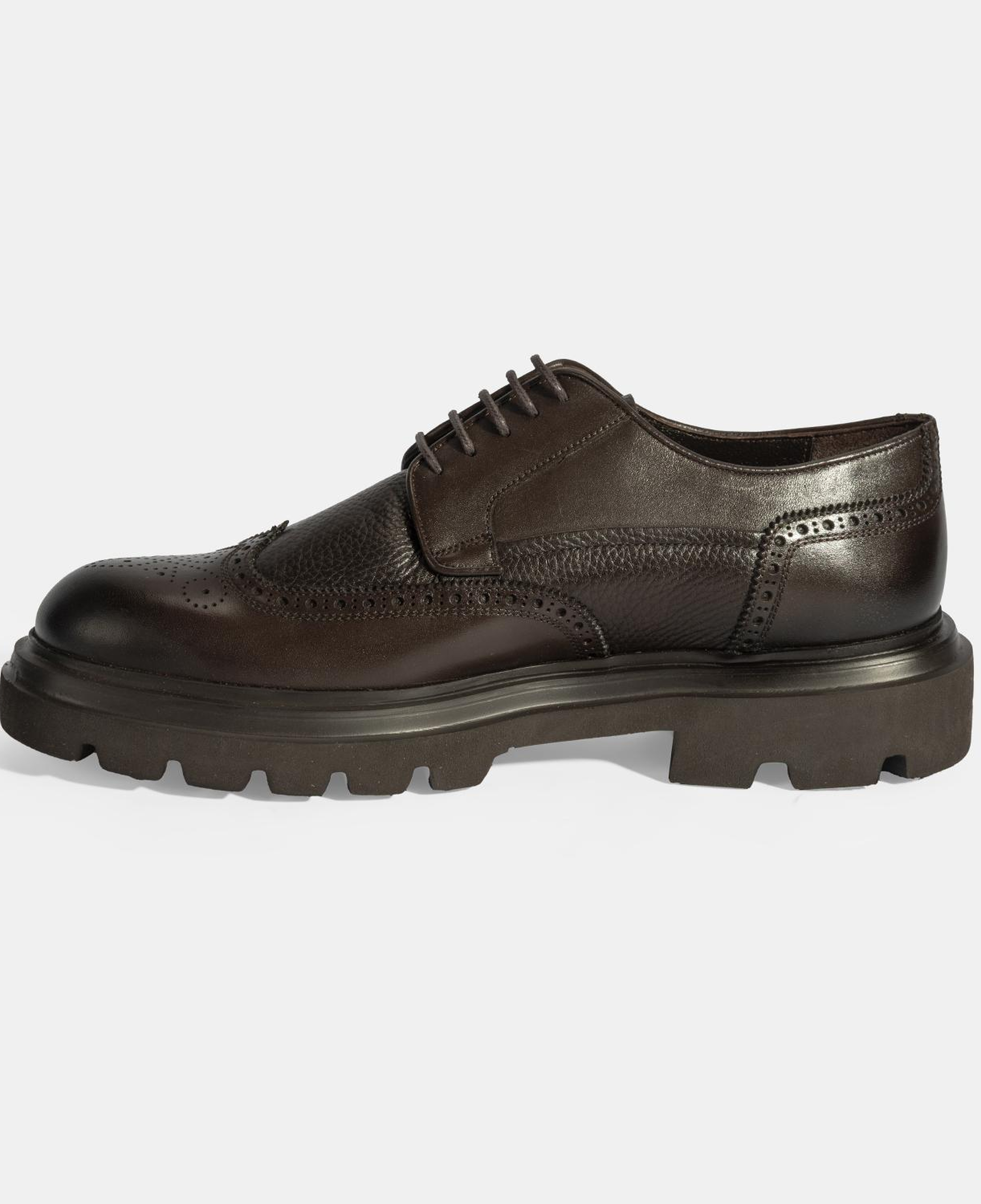 Erkek Kahve Bağcıklı Deri Günlük Ayakkabı