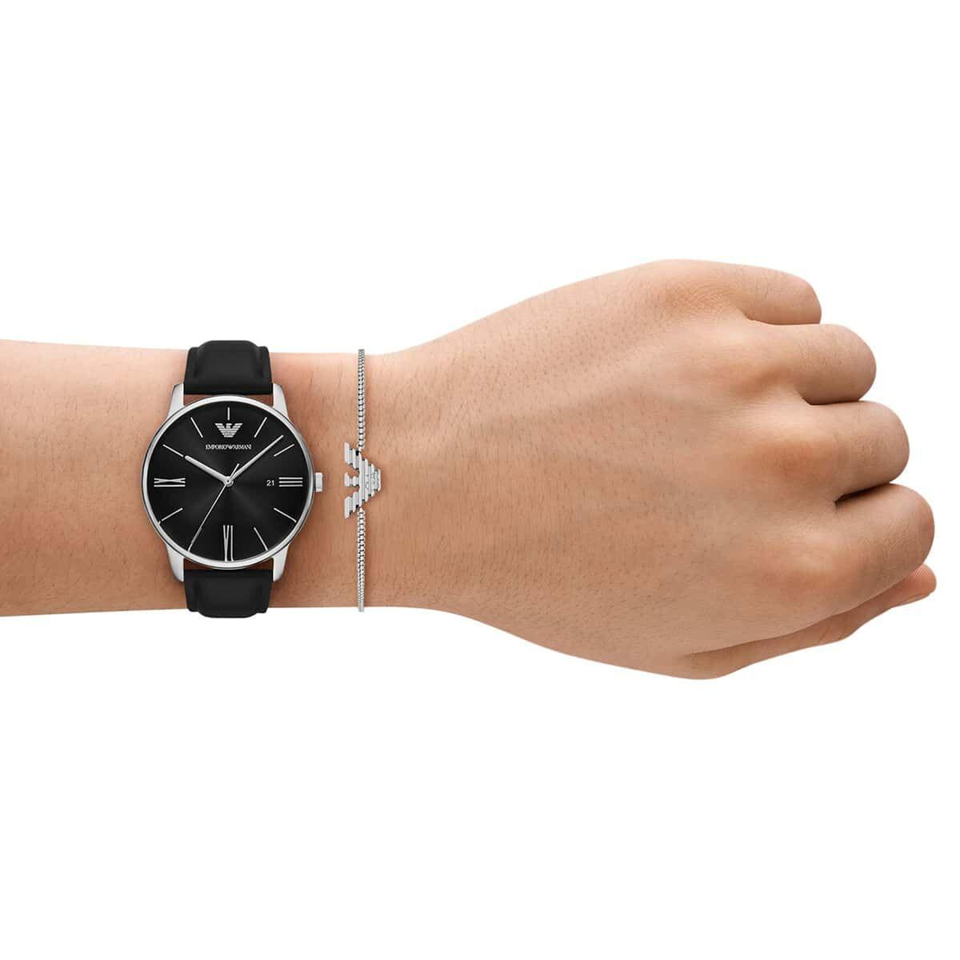 Emporio Armani AR80079SET Erkek Kol Saati ve Bileklik Seti