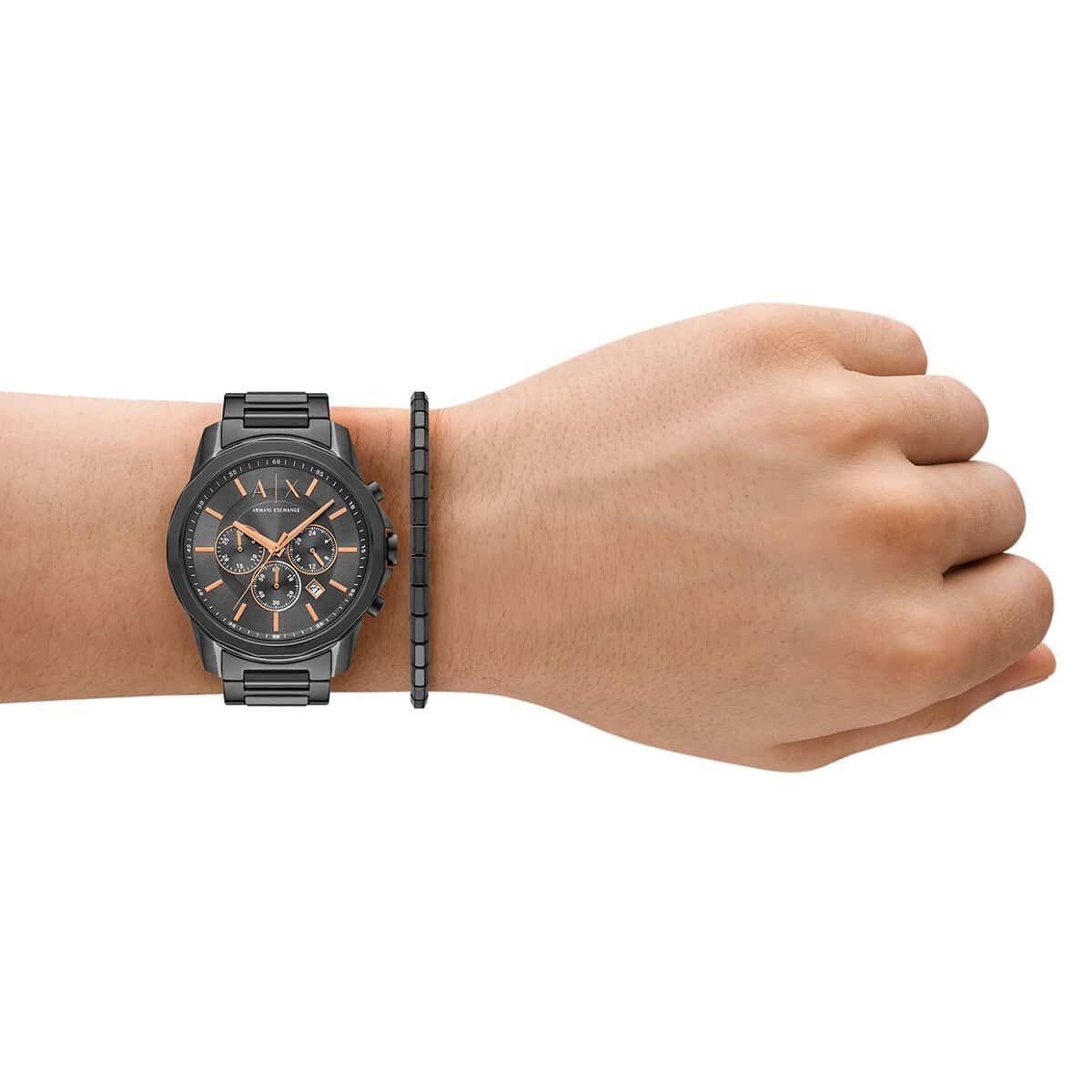 Armani Exchange AX7170SET Erkek Kol Saati ve Bileklik Seti