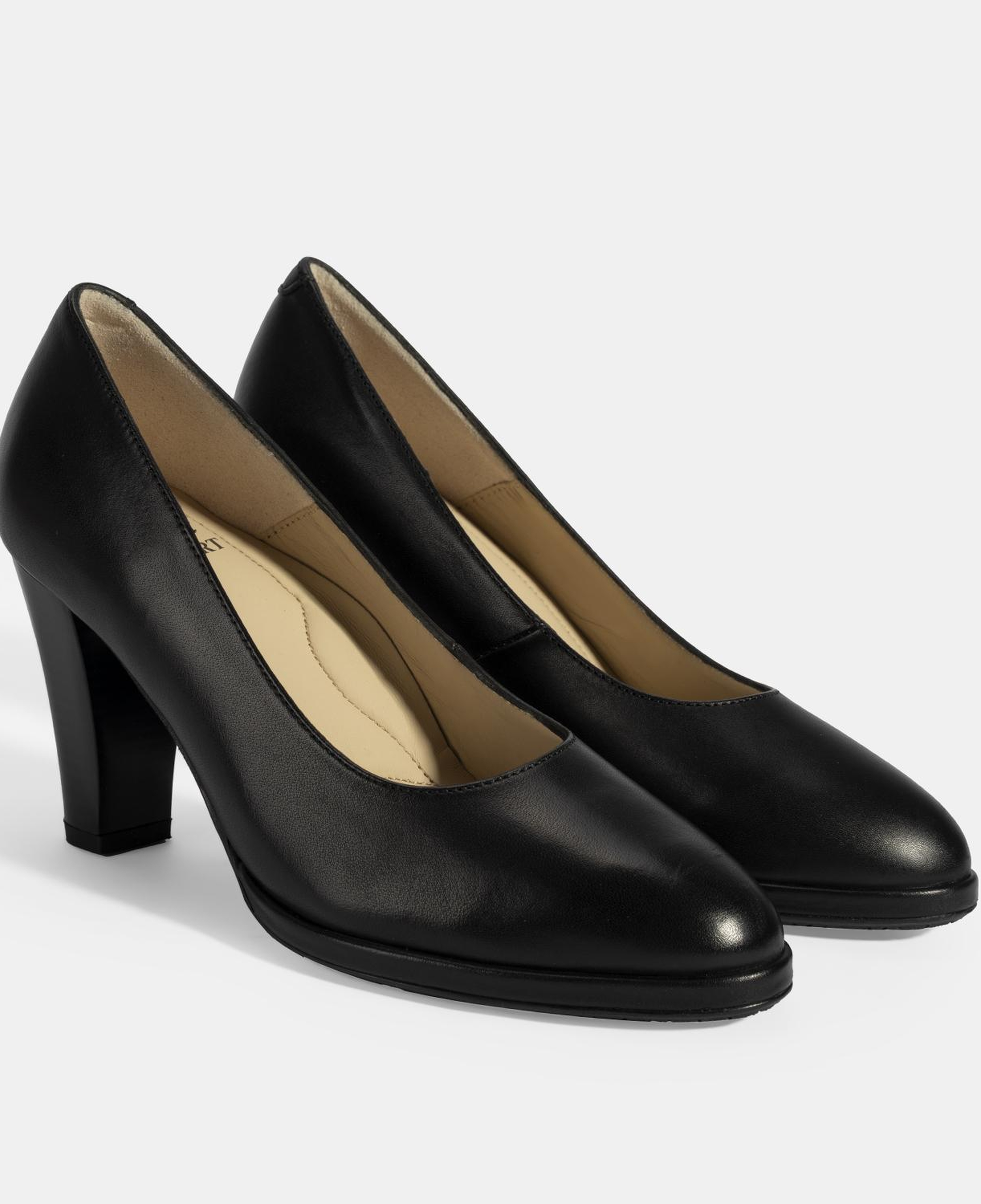 Kadın Siyah DesaComfort Deri Topuklu Ayakkabı