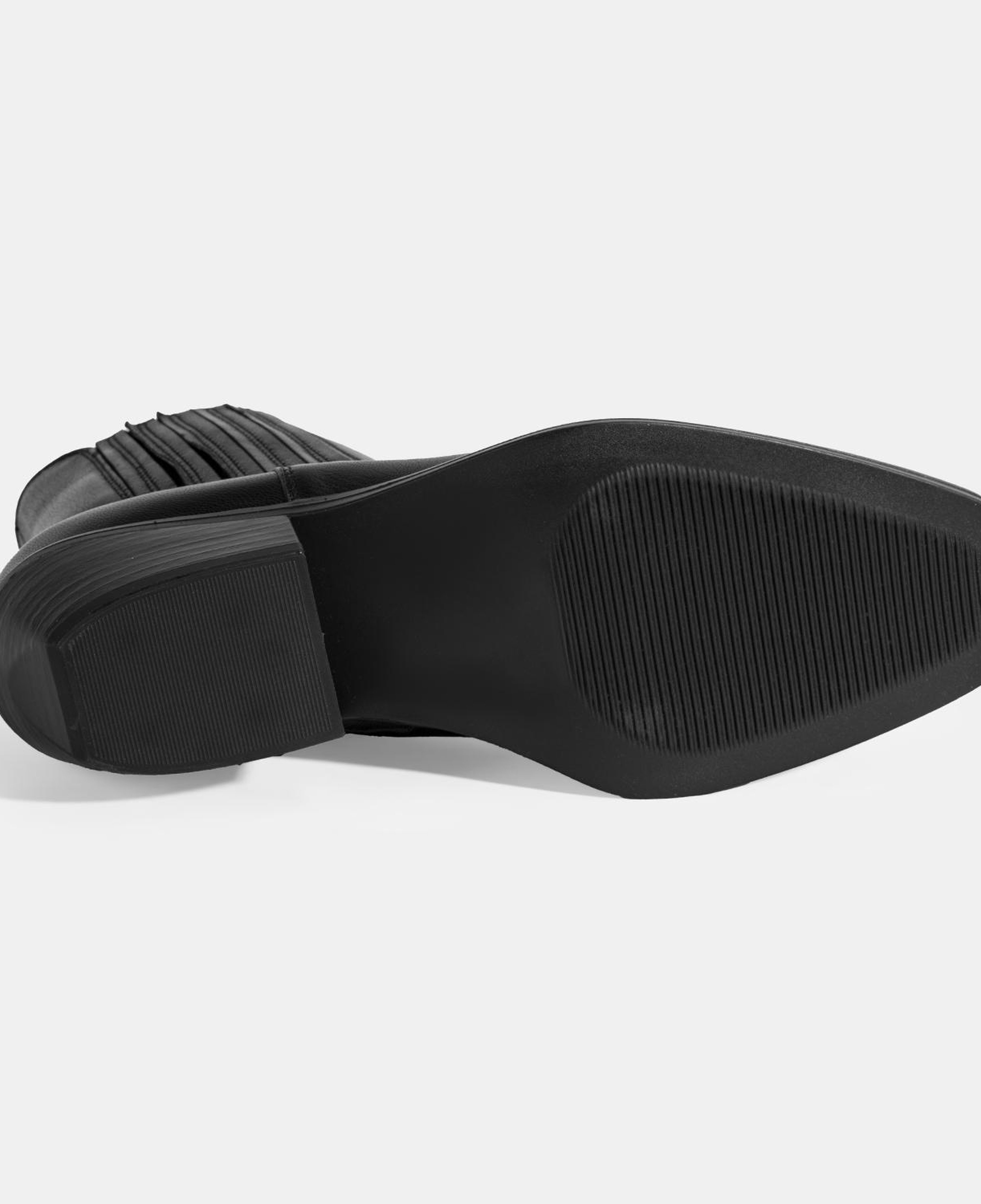 Kadın Siyah Topuklu Deri Bot