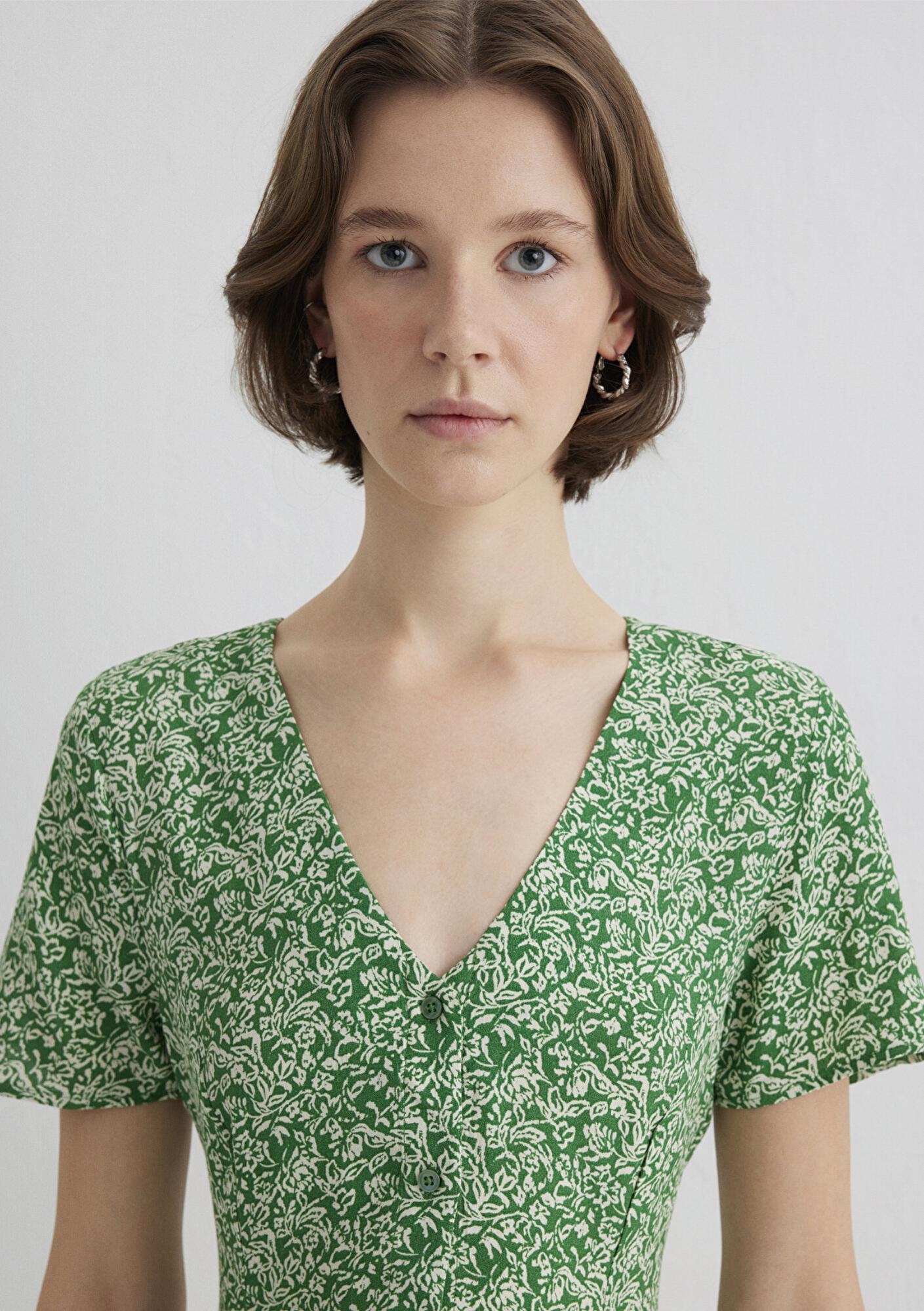 Mavi Yeşil Elbise 1310759-91068