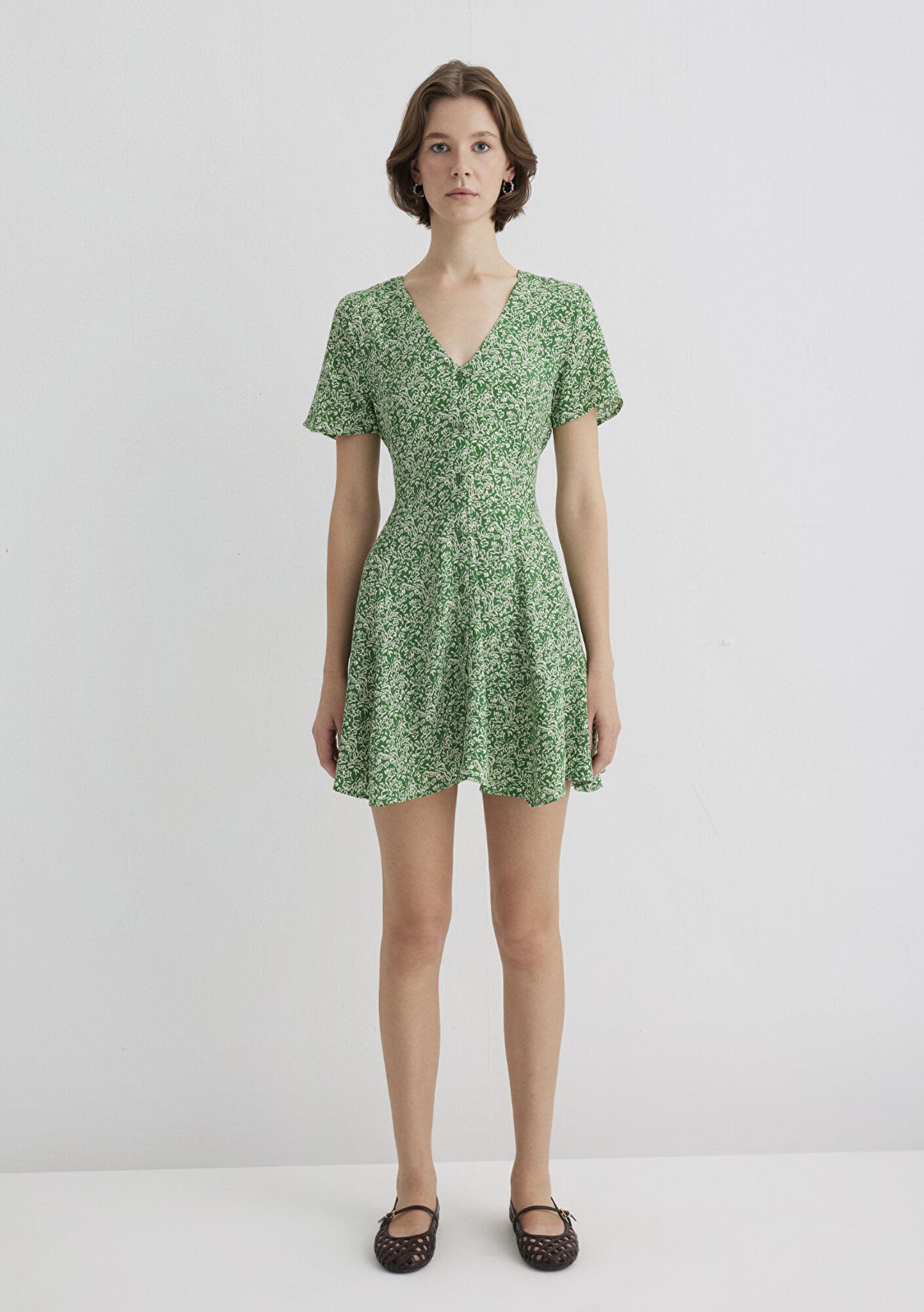 Mavi Yeşil Elbise 1310759-91068