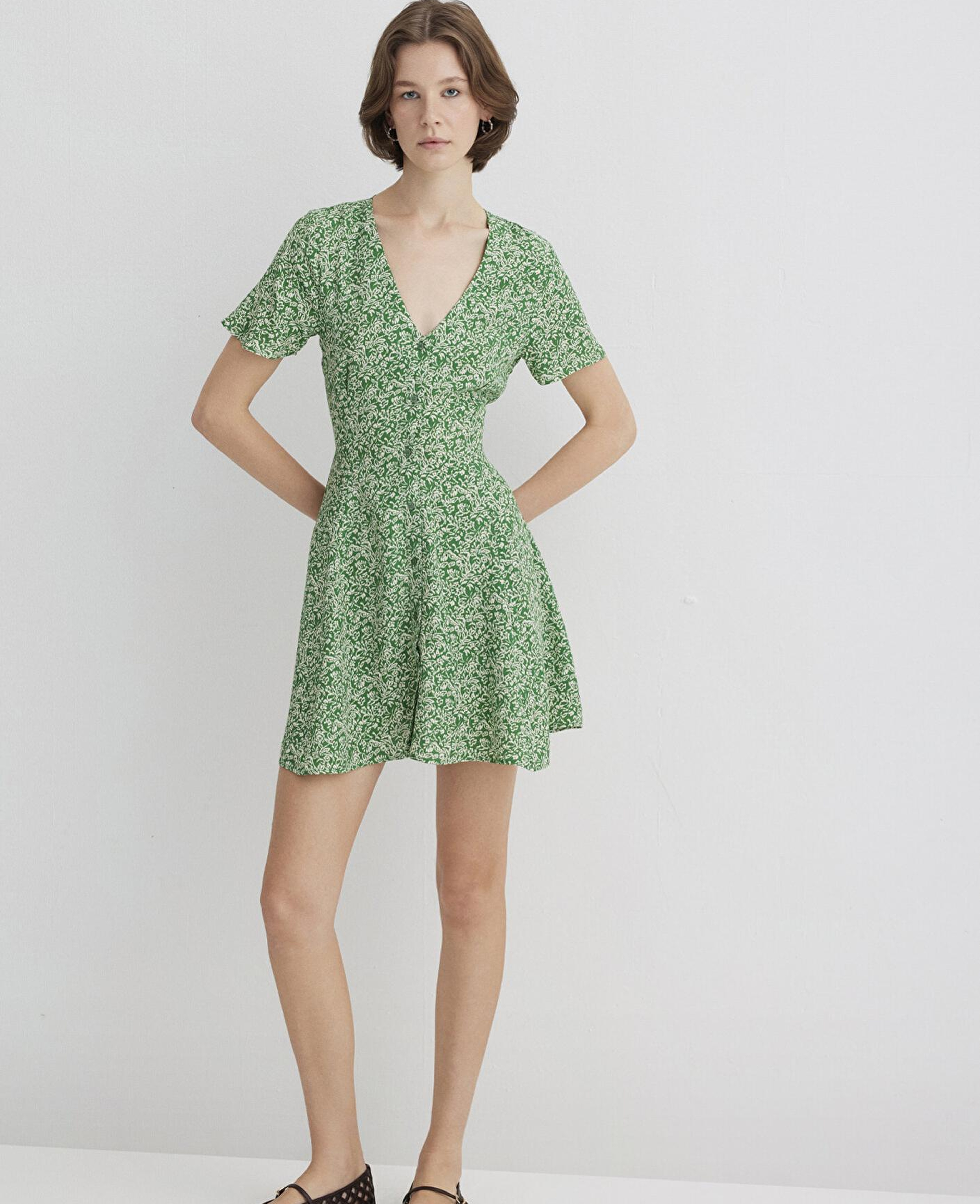 Mavi Yeşil Elbise 1310759-91068