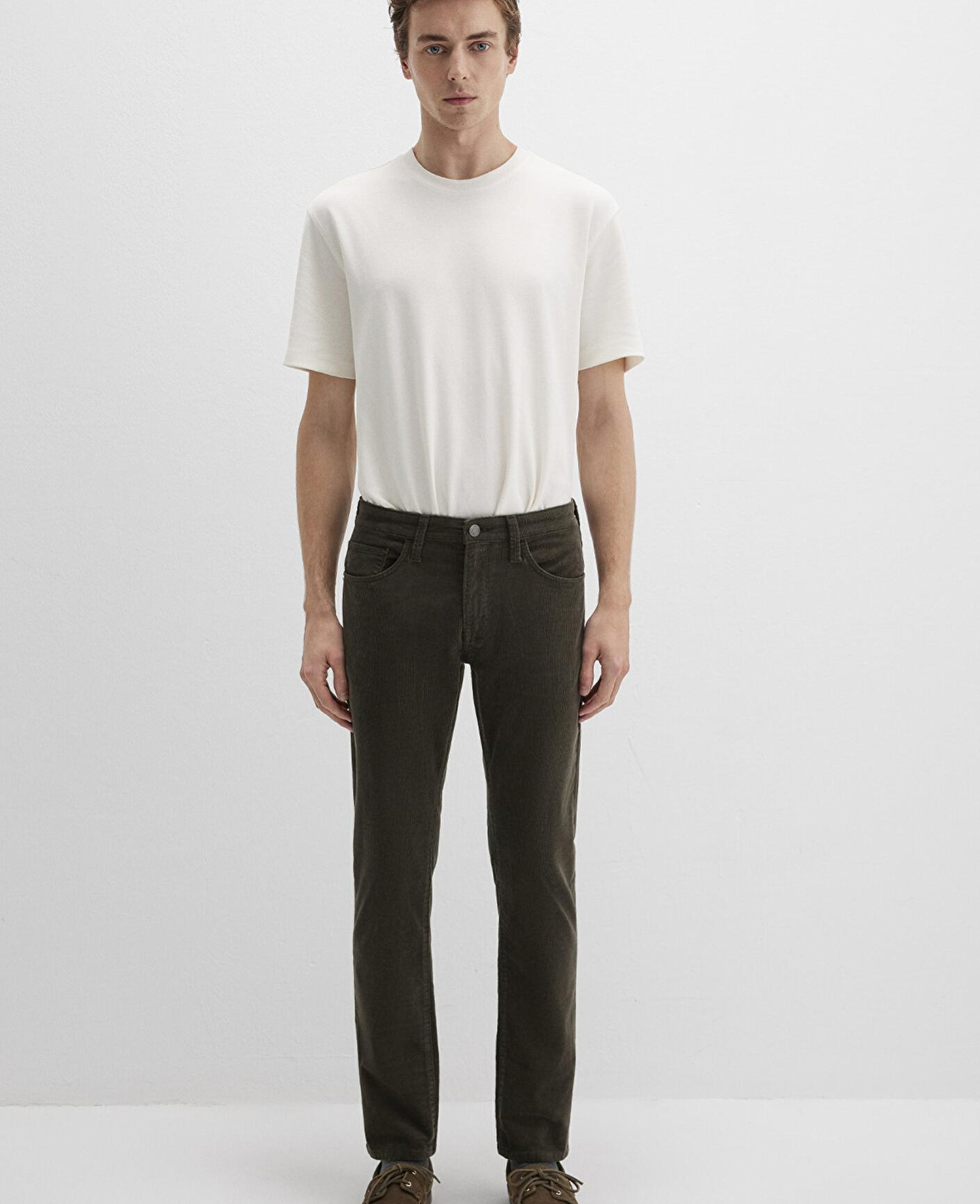 Mavi Marcus Koyu Yeşil Kadife Pantolon 0035191109