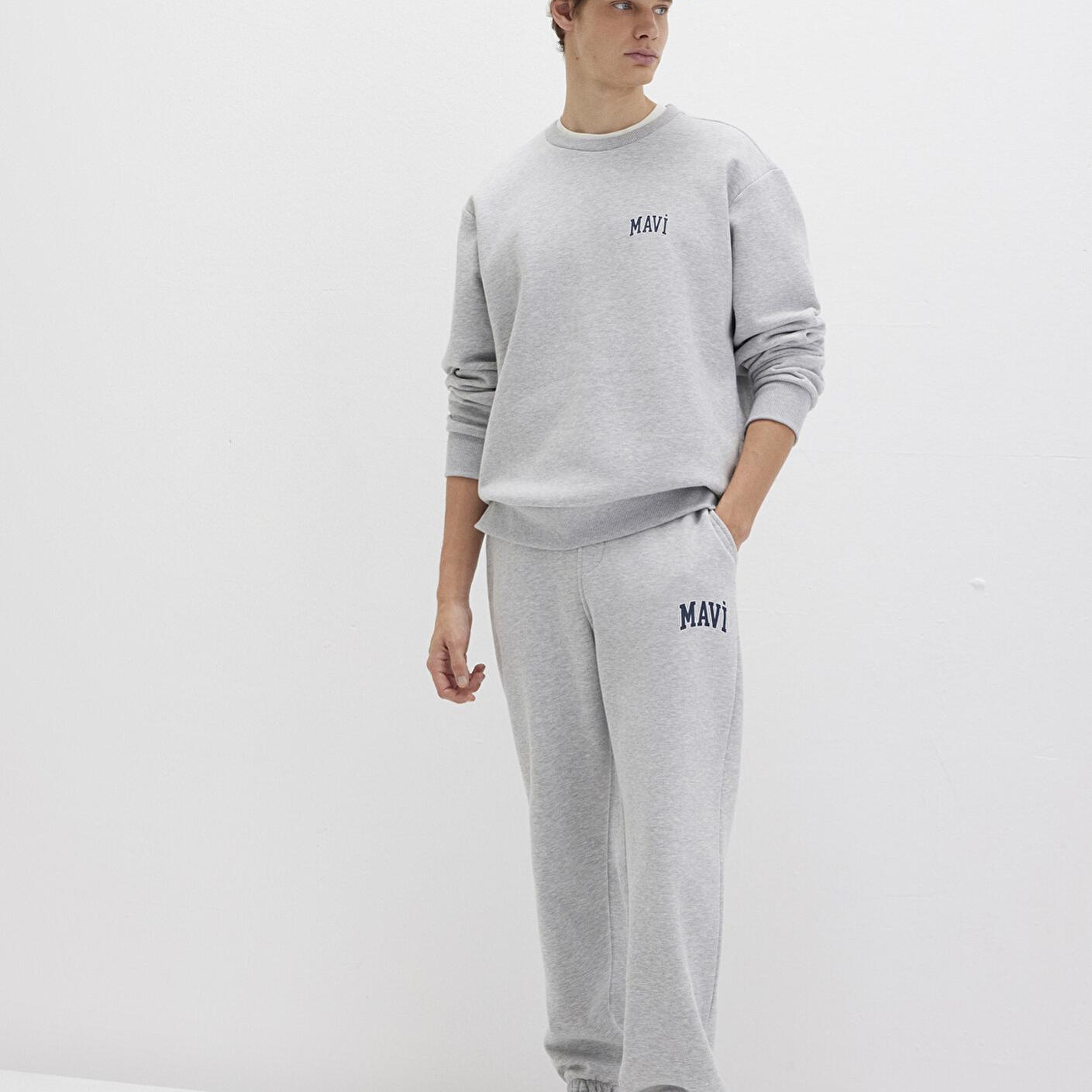 Mavi Mavi Logo Baskılı Gri Eşofman Altı 0010207-80018