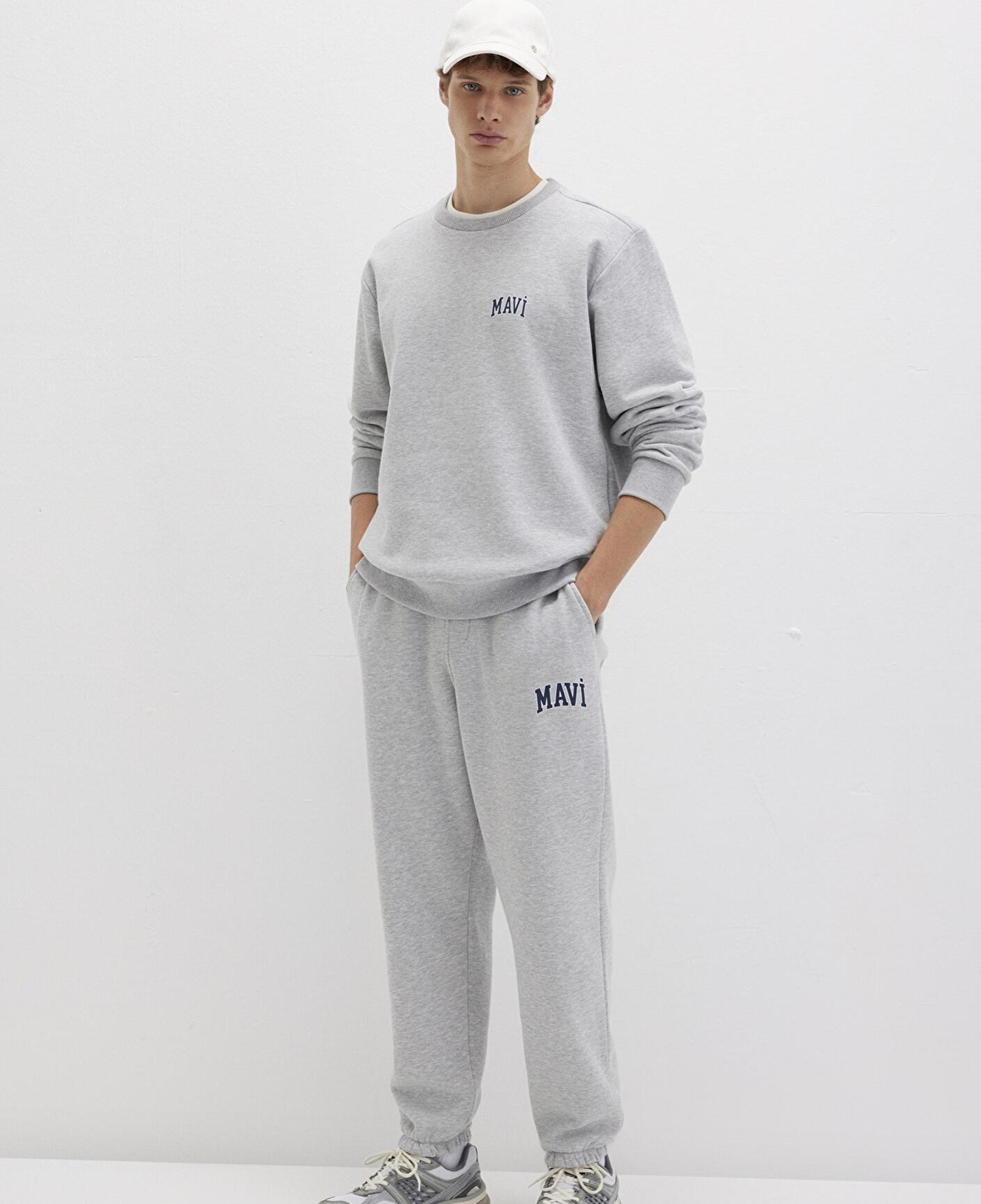 Mavi Mavi Logo Baskılı Gri Eşofman Altı 0010207-80018