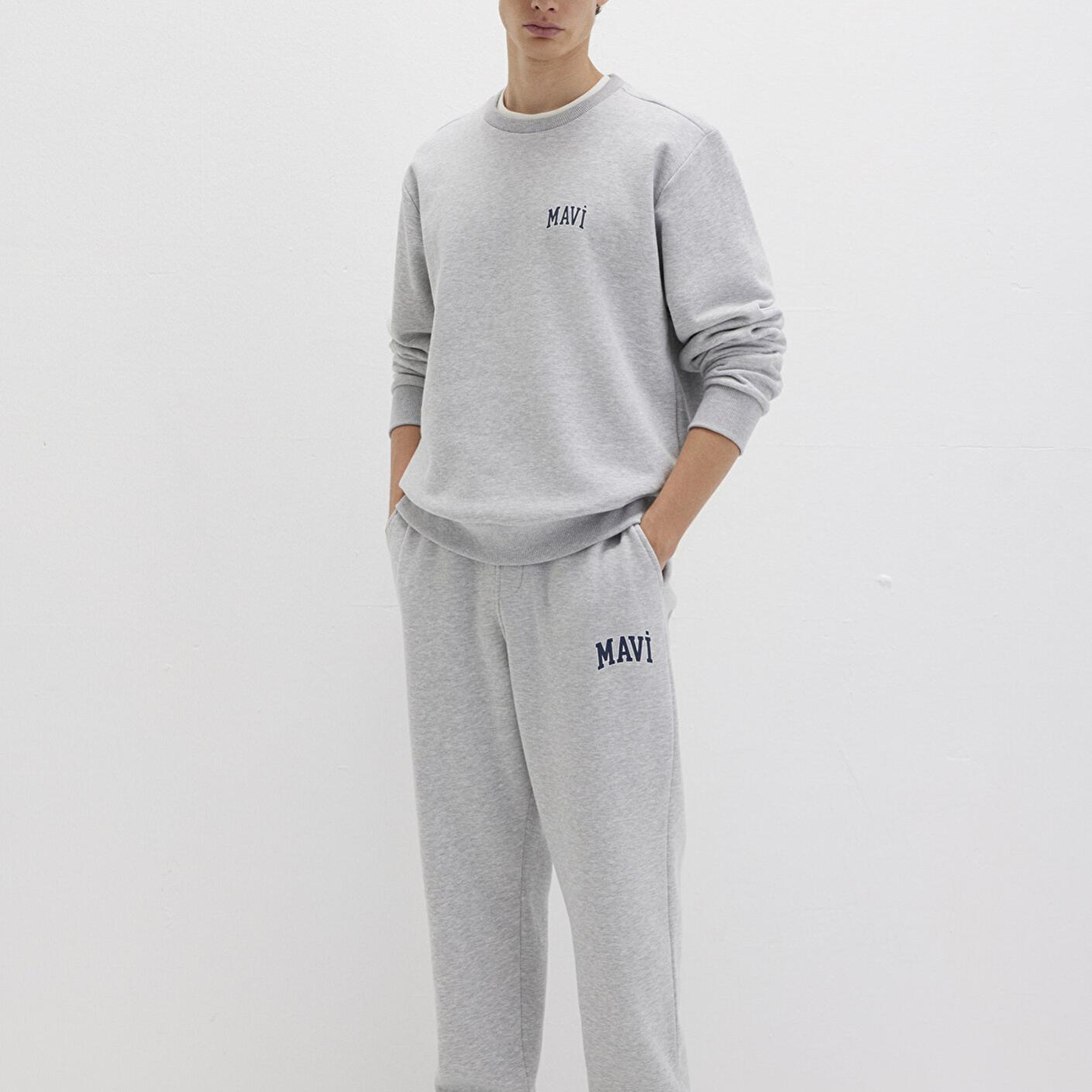 Mavi Mavi Logo Baskılı Gri Eşofman Altı 0010207-80018