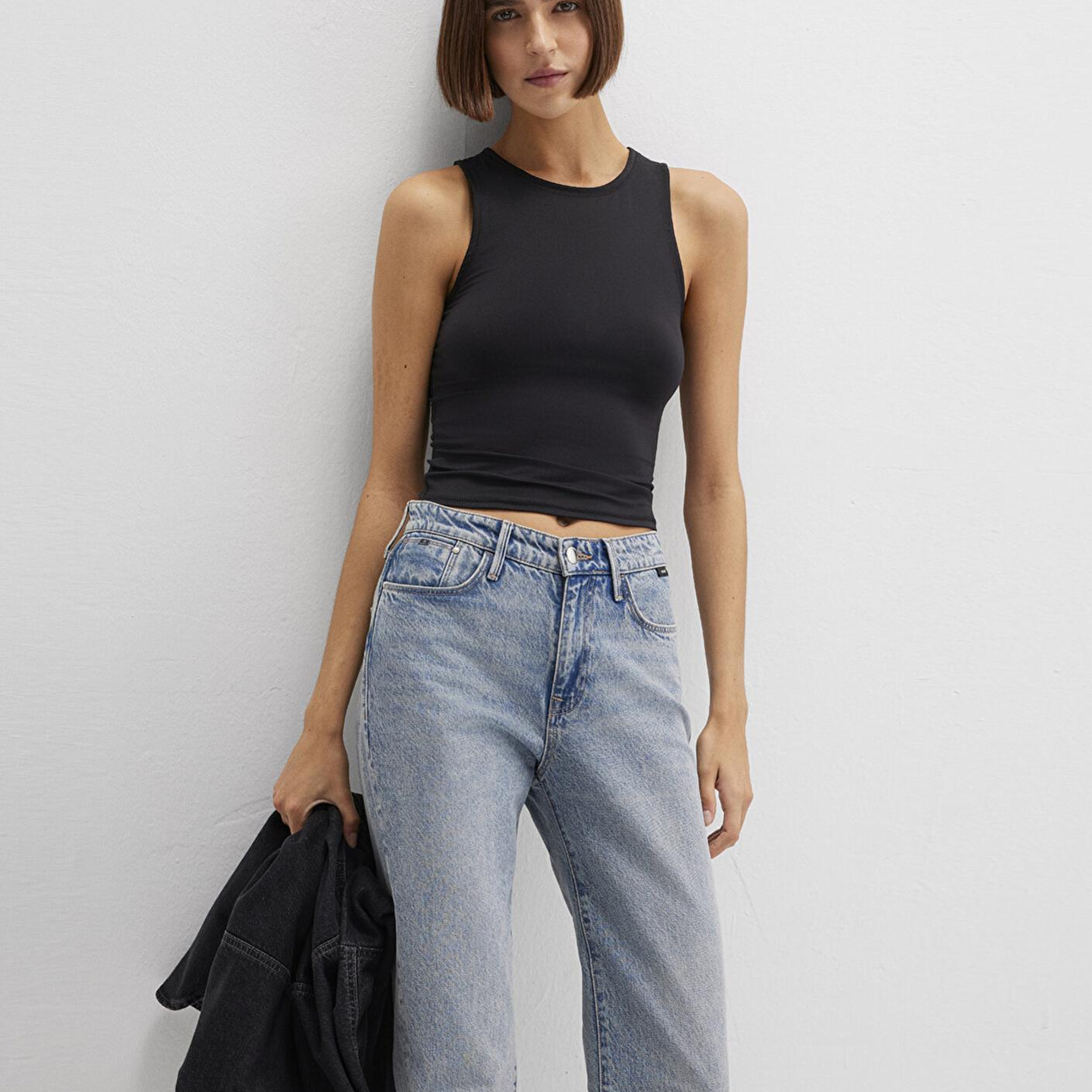 Mavi Halter Yaka Siyah Poliamid Atlet Fitted / Vücuda Oturan Kesim 1613499-900