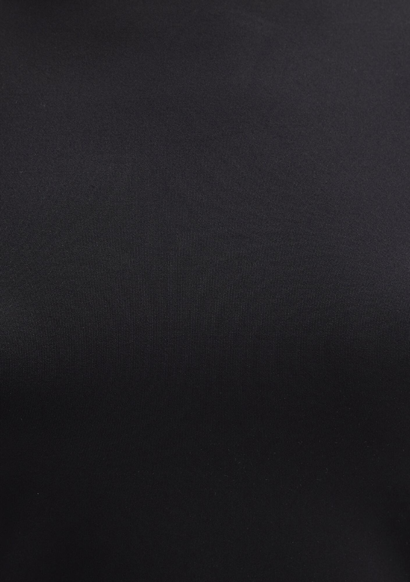 Mavi Kayık Yaka Siyah Poliamid Top Fitted / Vücuda Oturan Kesim 1613497-900