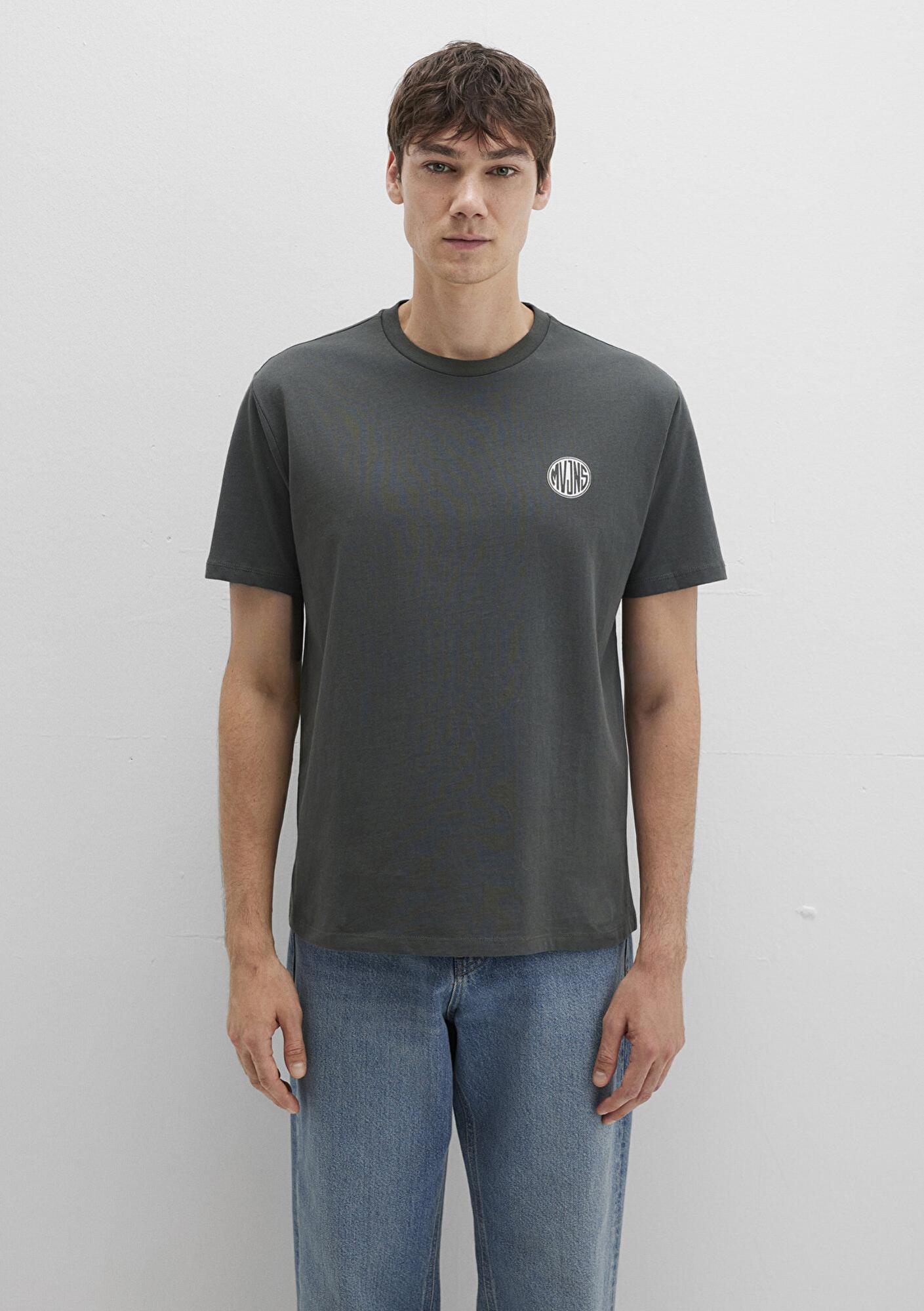 Mavi Mavi Logo Baskılı Yeşil Tişört Loose Fit / Bol Rahat Kesim 0613014-71598