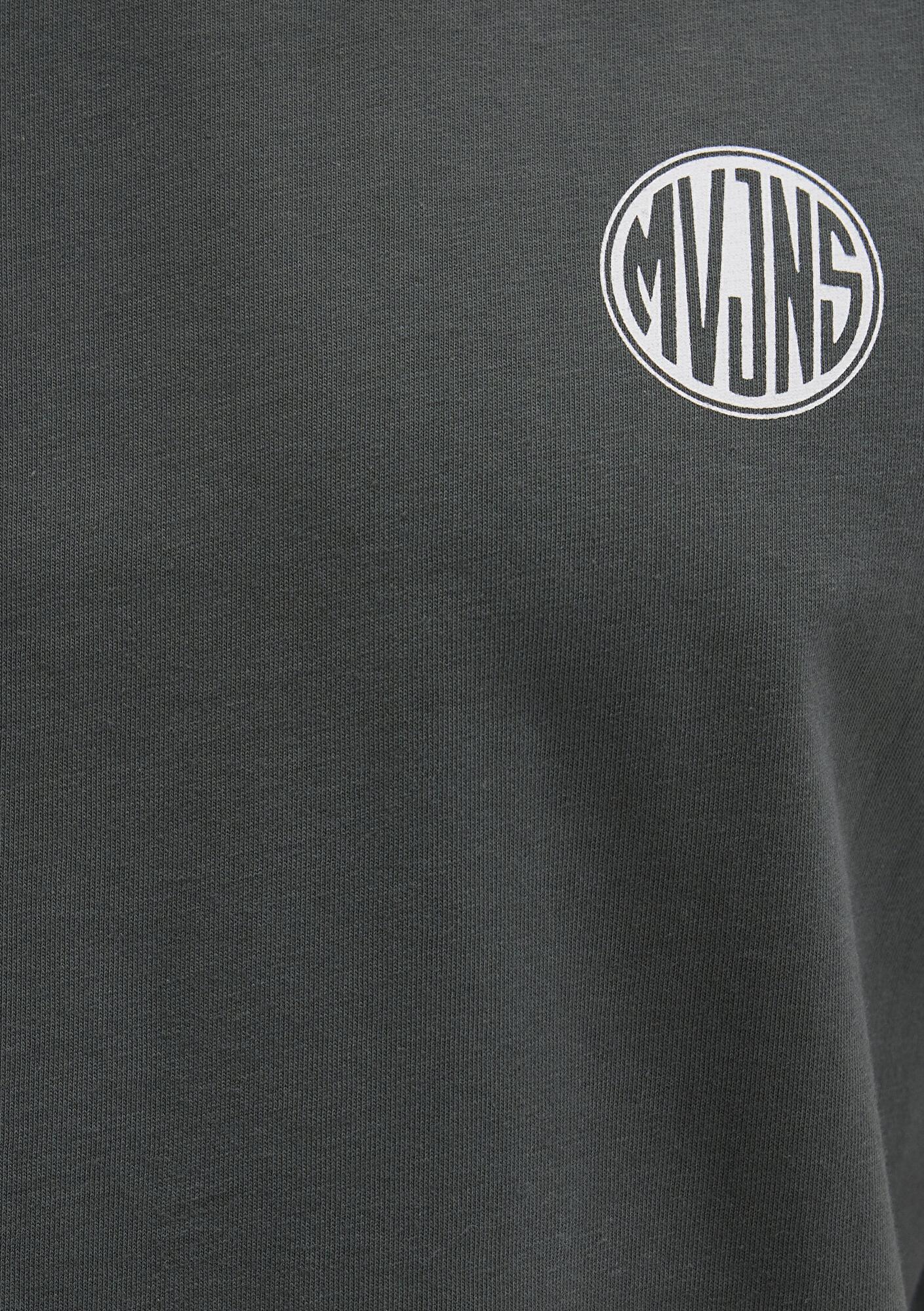 Mavi Mavi Logo Baskılı Yeşil Tişört Loose Fit / Bol Rahat Kesim 0613014-71598