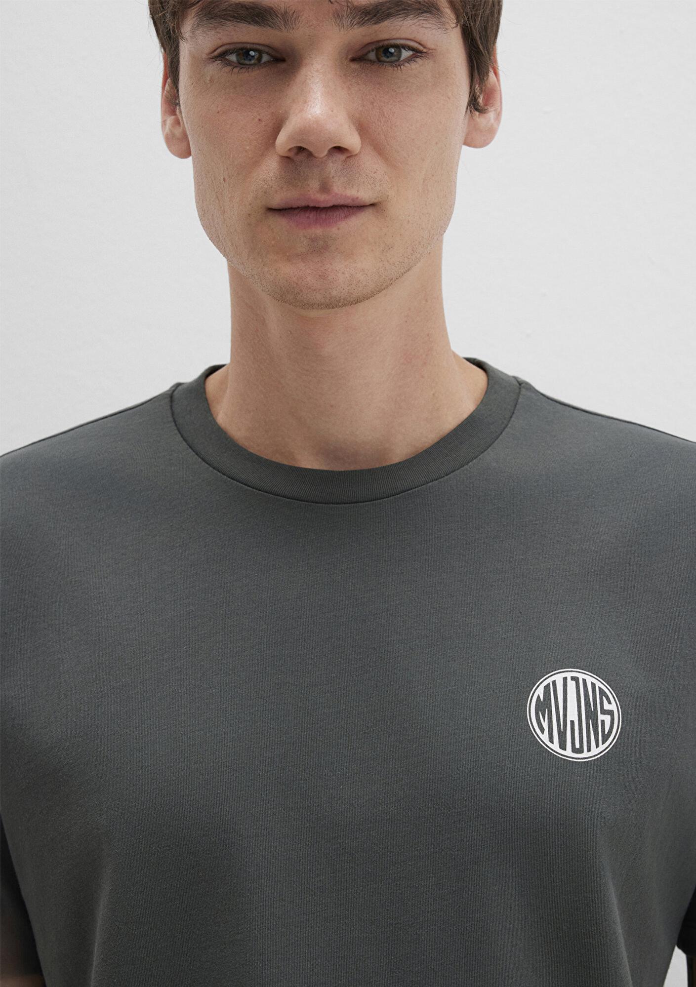 Mavi Mavi Logo Baskılı Yeşil Tişört Loose Fit / Bol Rahat Kesim 0613014-71598