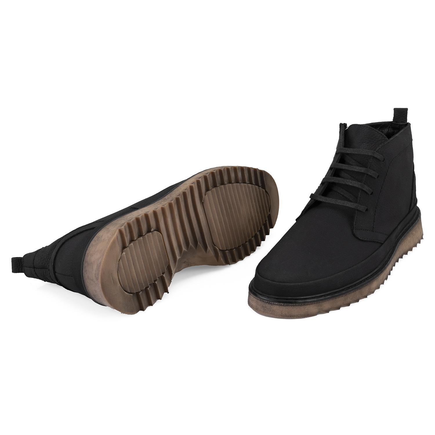 Amelas Siyah Erkek Deri Bot