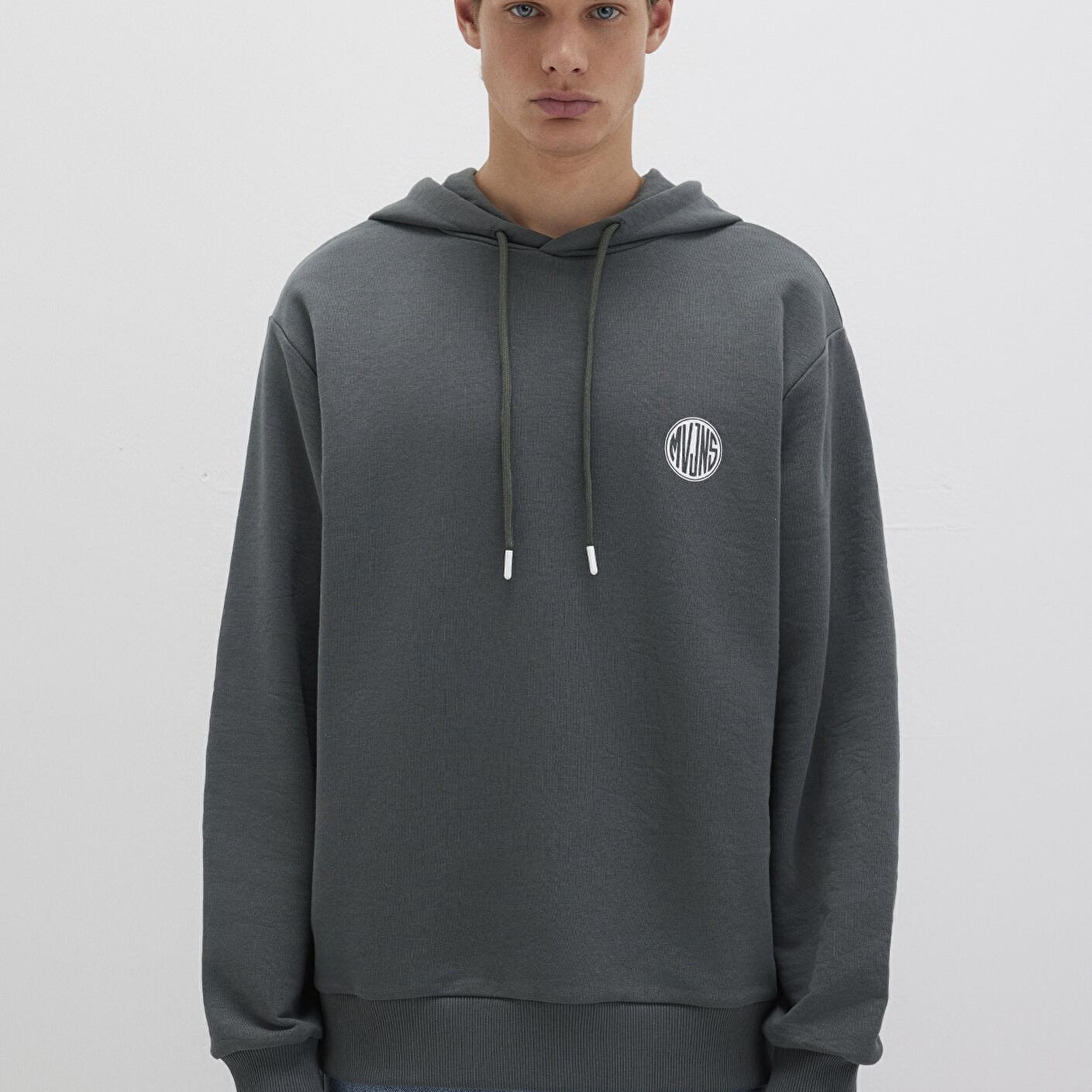 Mavi MVJNS Logo Baskılı Kapüşonlu Yeşil Sweatshirt 0611786-71598