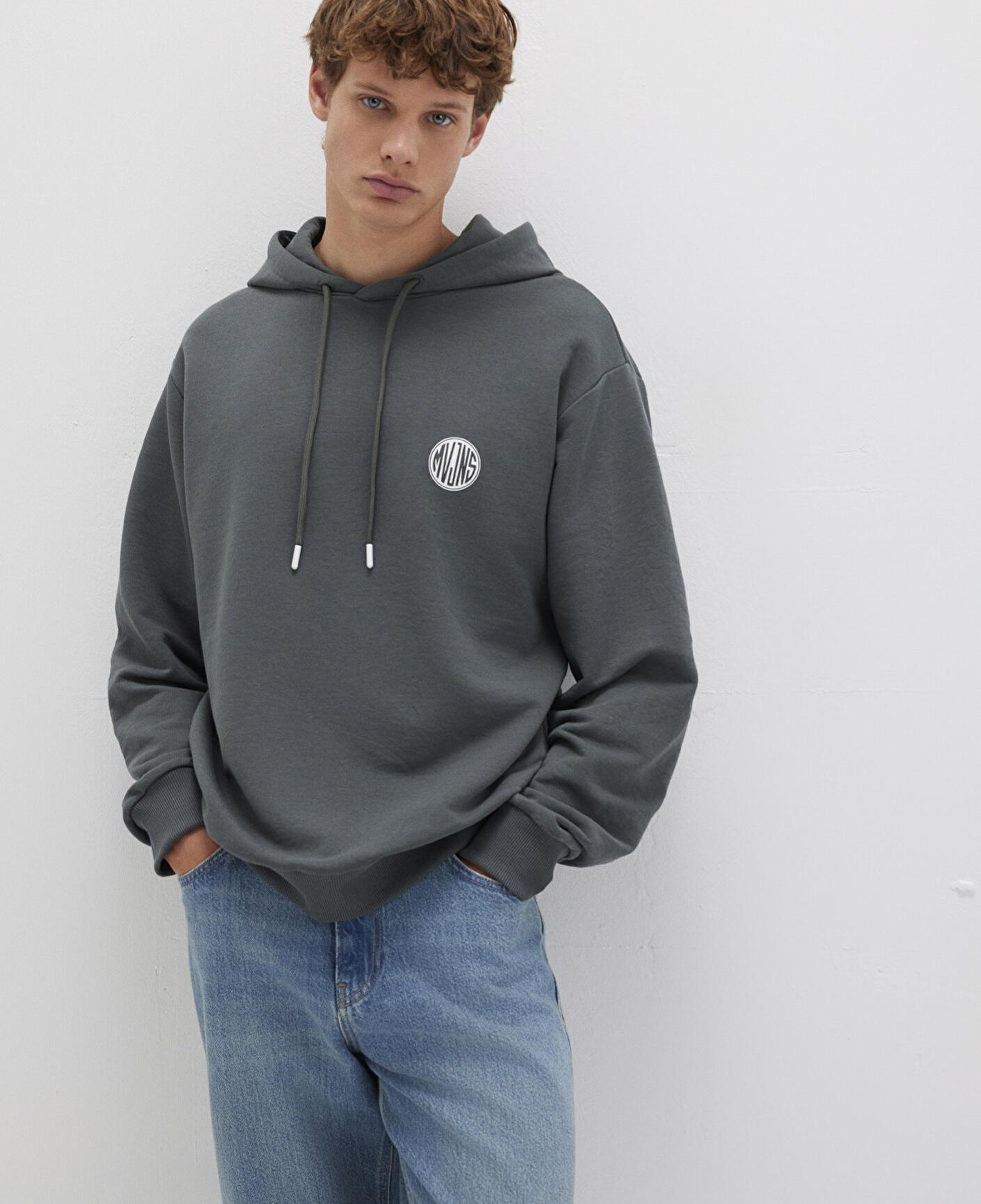 Mavi MVJNS Logo Baskılı Kapüşonlu Yeşil Sweatshirt 0611786-71598