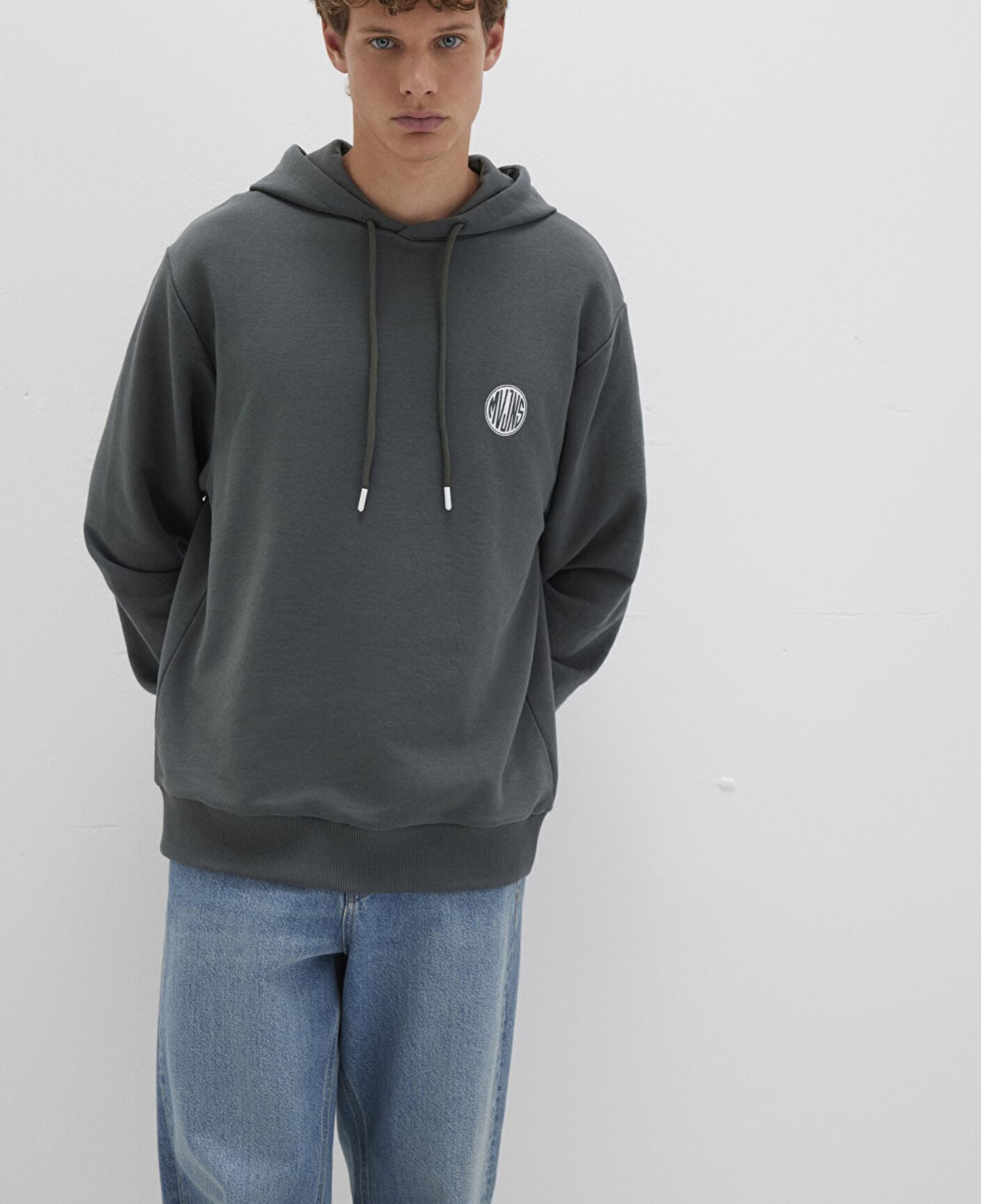 Mavi MVJNS Logo Baskılı Kapüşonlu Yeşil Sweatshirt 0611786-71598