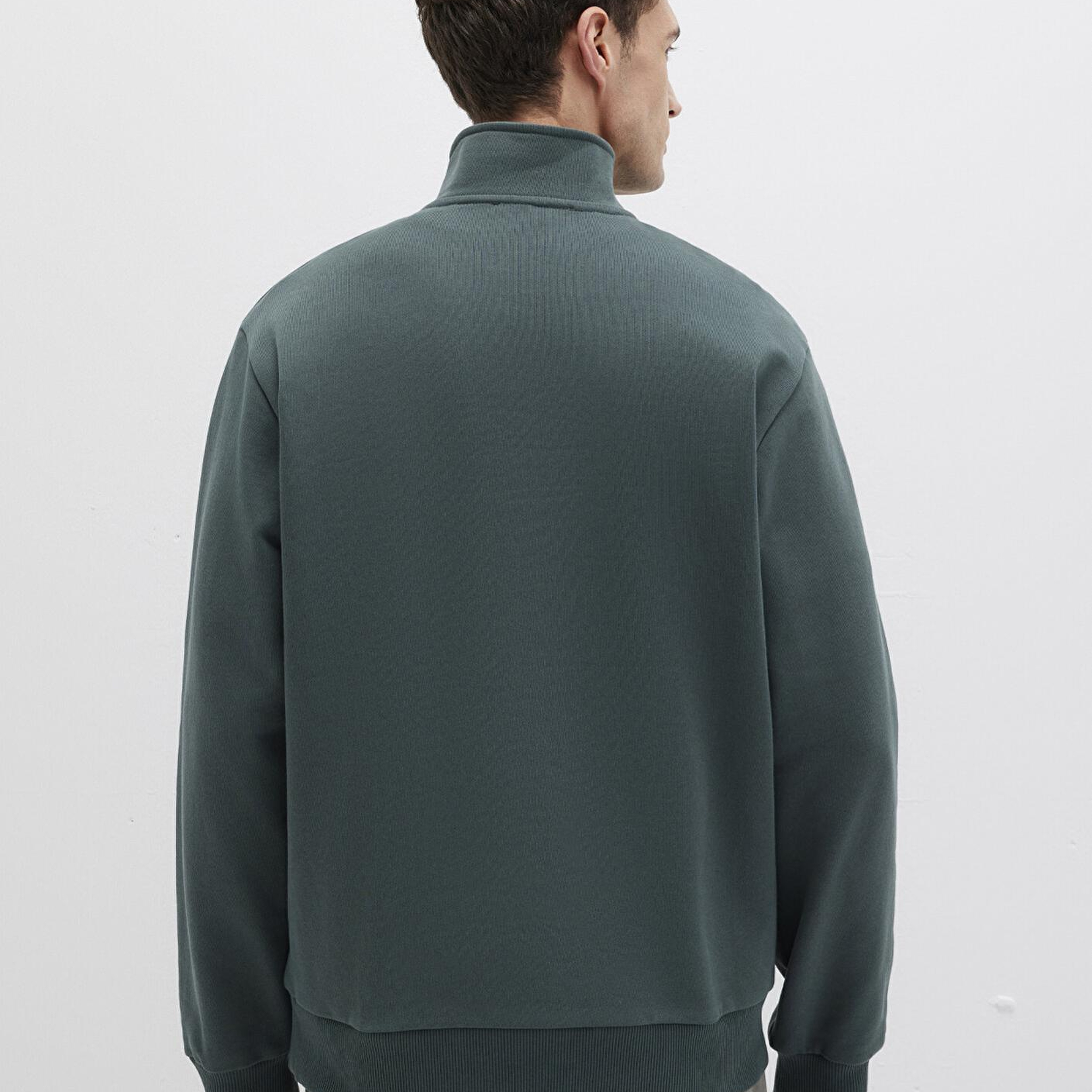 Mavi Yarı Fermuarlı Yeşil Basic Sweatshirt 0S10419-71598