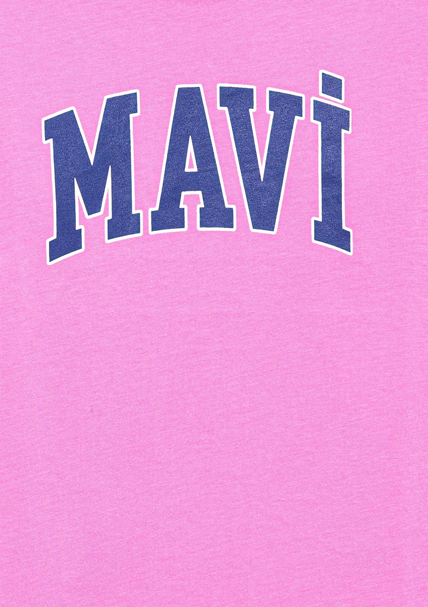 Mavi Mavi Logo Baskılı Pembe Tişört Regular Fit / Normal Kesim 7610109-71033