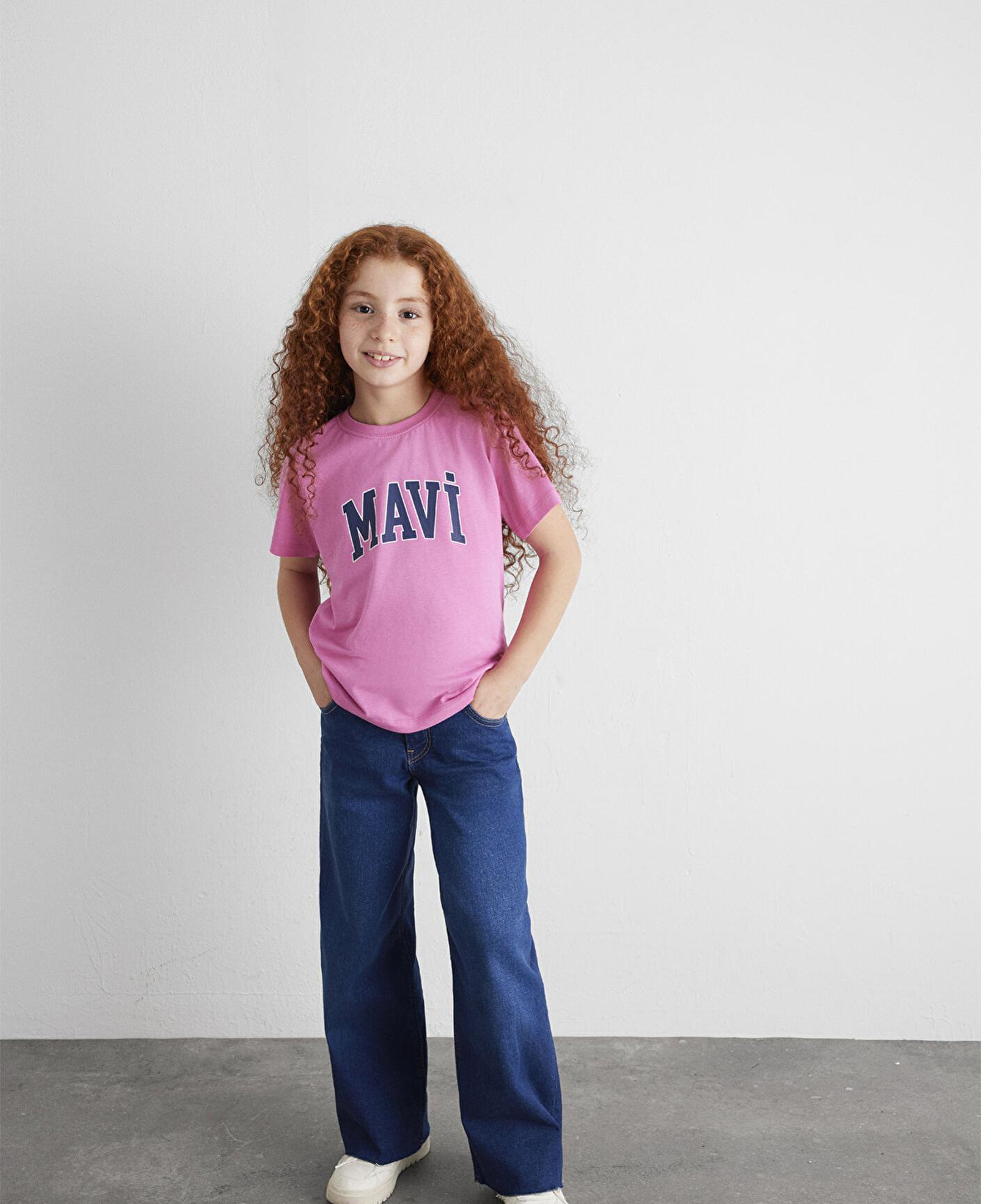 Mavi Mavi Logo Baskılı Pembe Tişört Regular Fit / Normal Kesim 7610109-71033