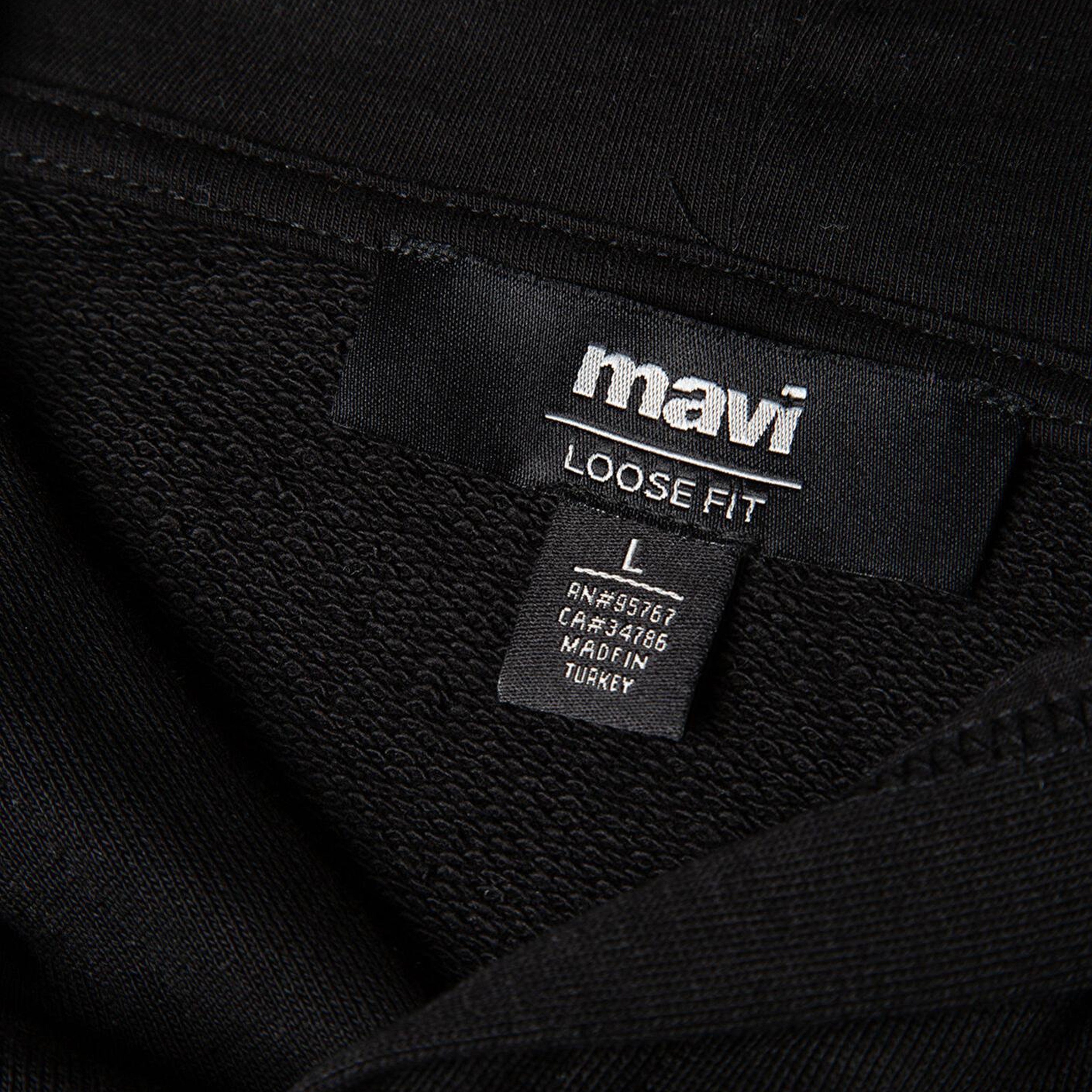 Mavi MVJNS Baskılı Kapüşonlu Siyah Sweatshirt 0S10346-900